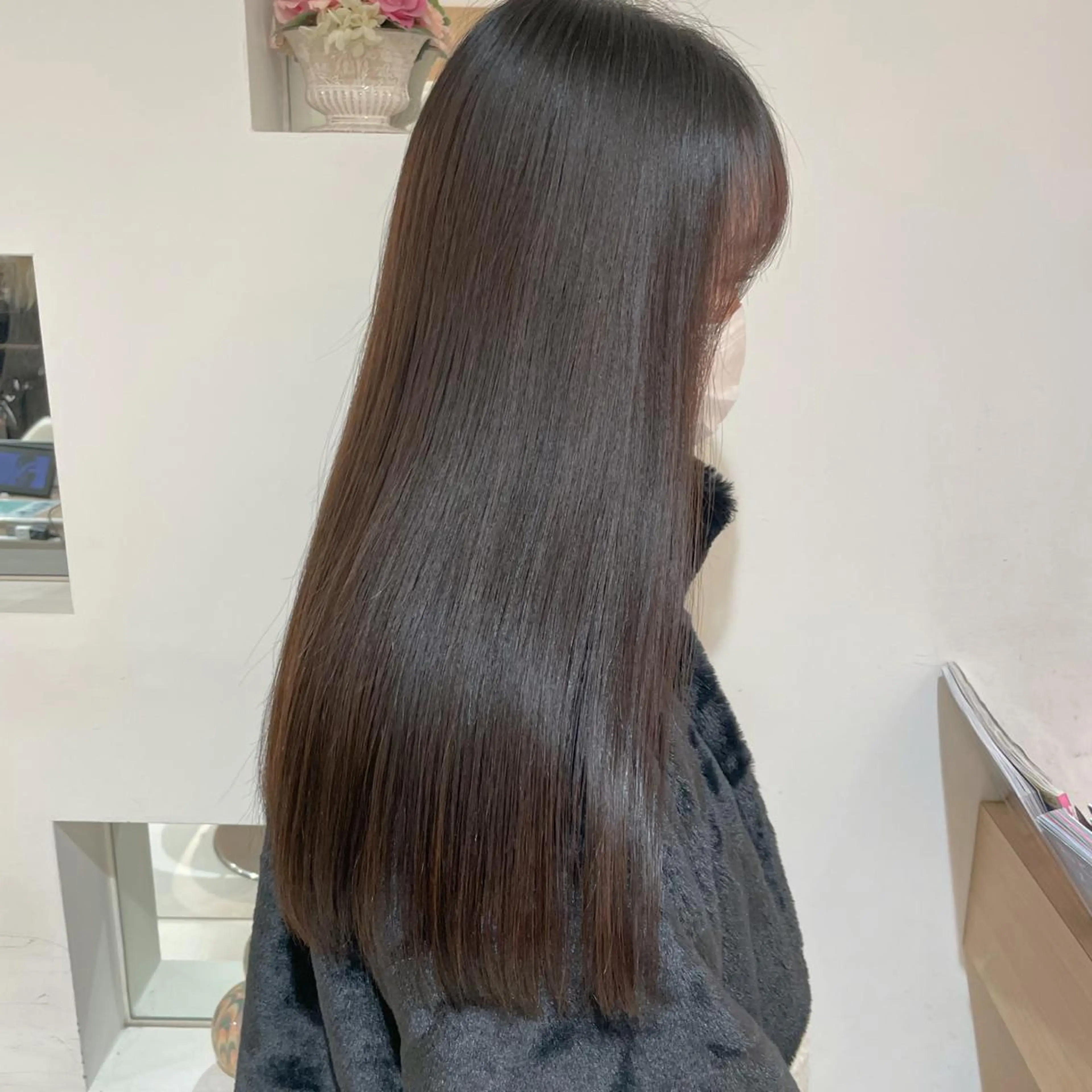ロング パーマ 暖色系カラー🍊 オオネヨシナリのヘアスタイル