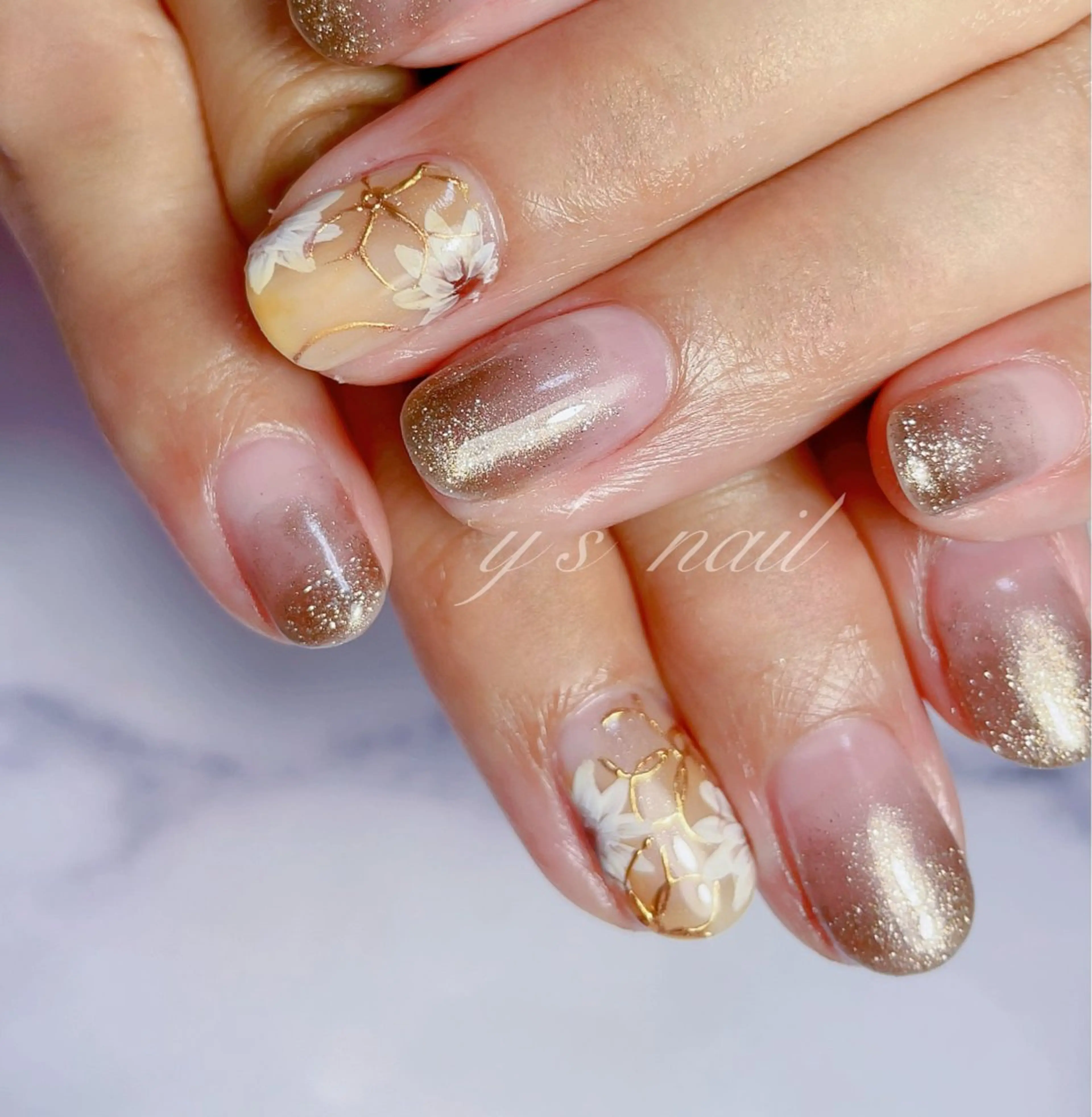 ネイル フラワーネイル ハンドネイル y’s nail所属・y’s nail ✧ゆきのネイルデザイン
