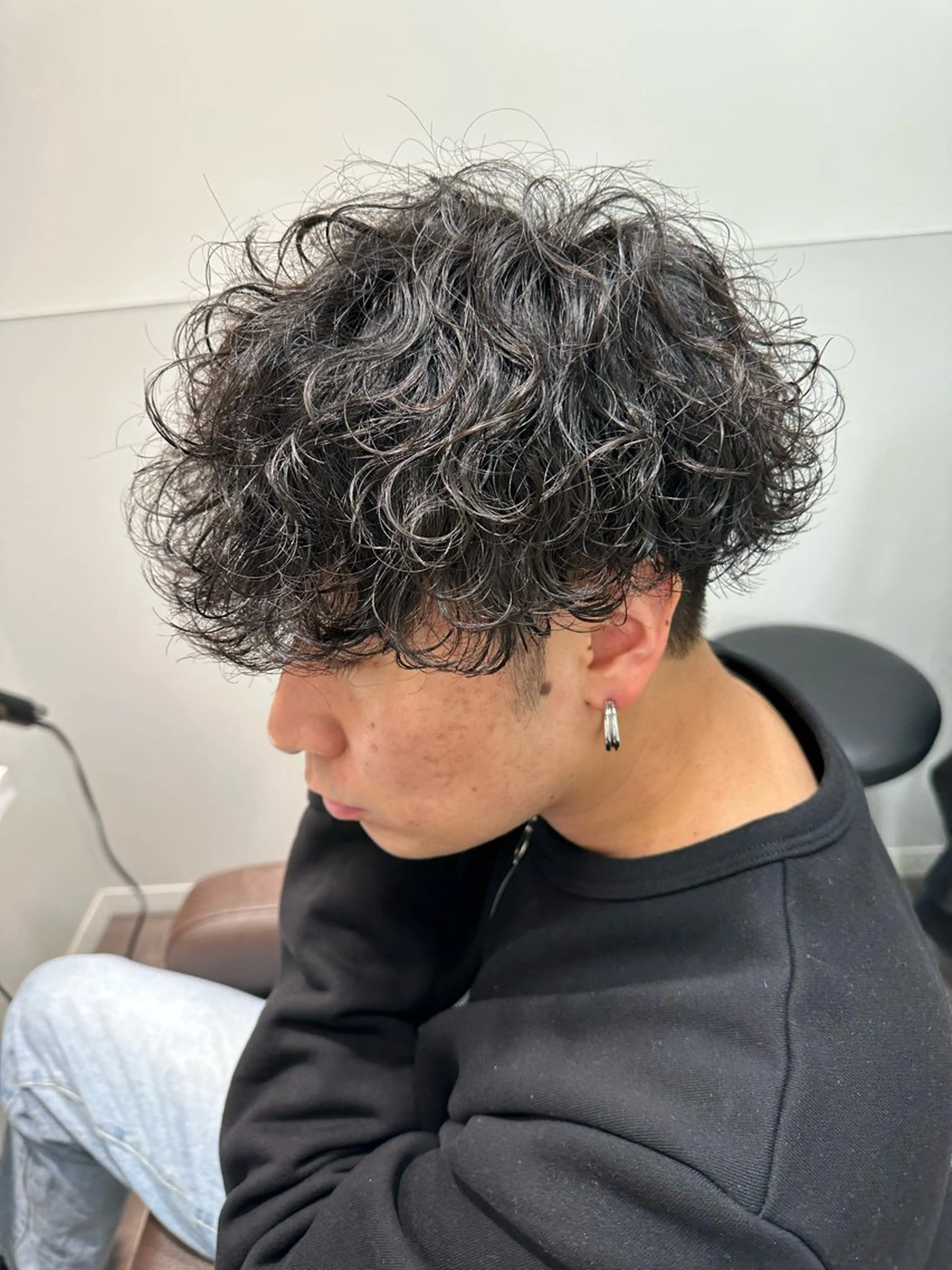 ミディアム パーマ メンズ カット パーマ トリートメント メンズ専門 Stylist吉川のヘアスタイル