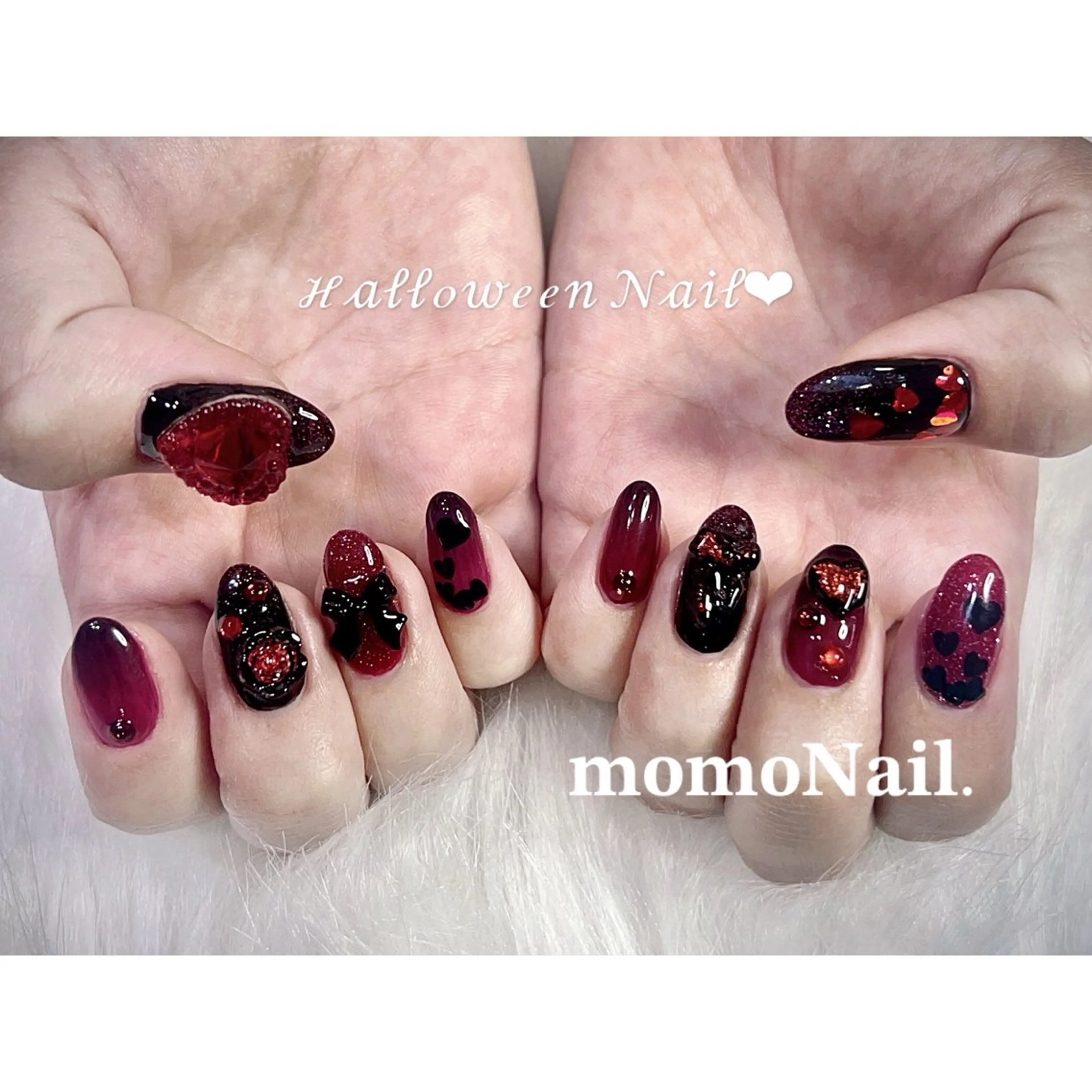ネイル アートネイル フラッシュネイル ハロウィン 持ち込み オレンジ momoNail. momoka🍑のネイルデザイン