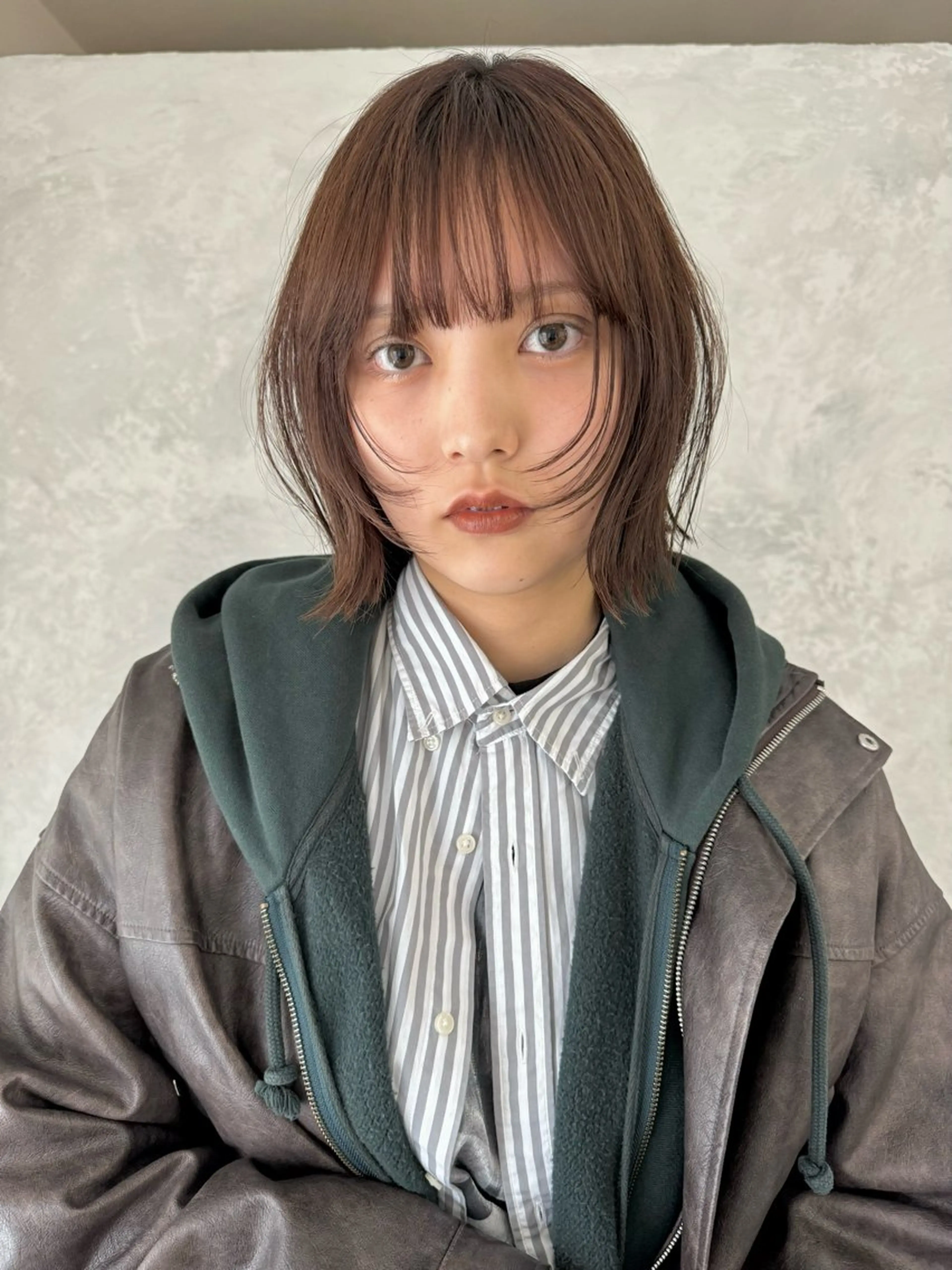 ショート カラー カット ヘアカラー トリートメント 森貴裕/ベージュ/ パーマ/オリーブのヘアスタイル