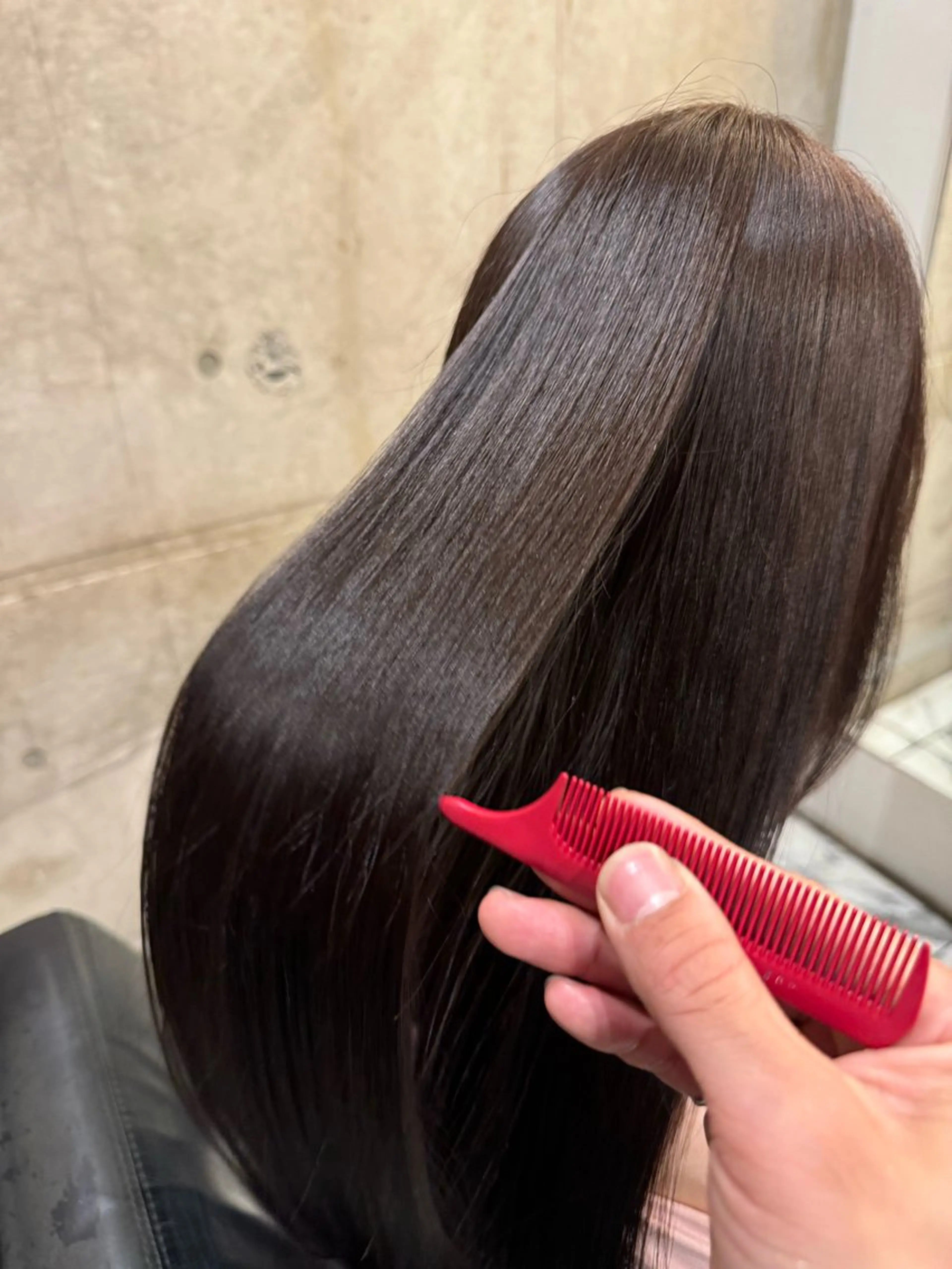 ロング 髪質改善 レイヤーカット カット ヘアカラー トリートメント Luxe表参道 髪質改善　奈良のヘアスタイル
