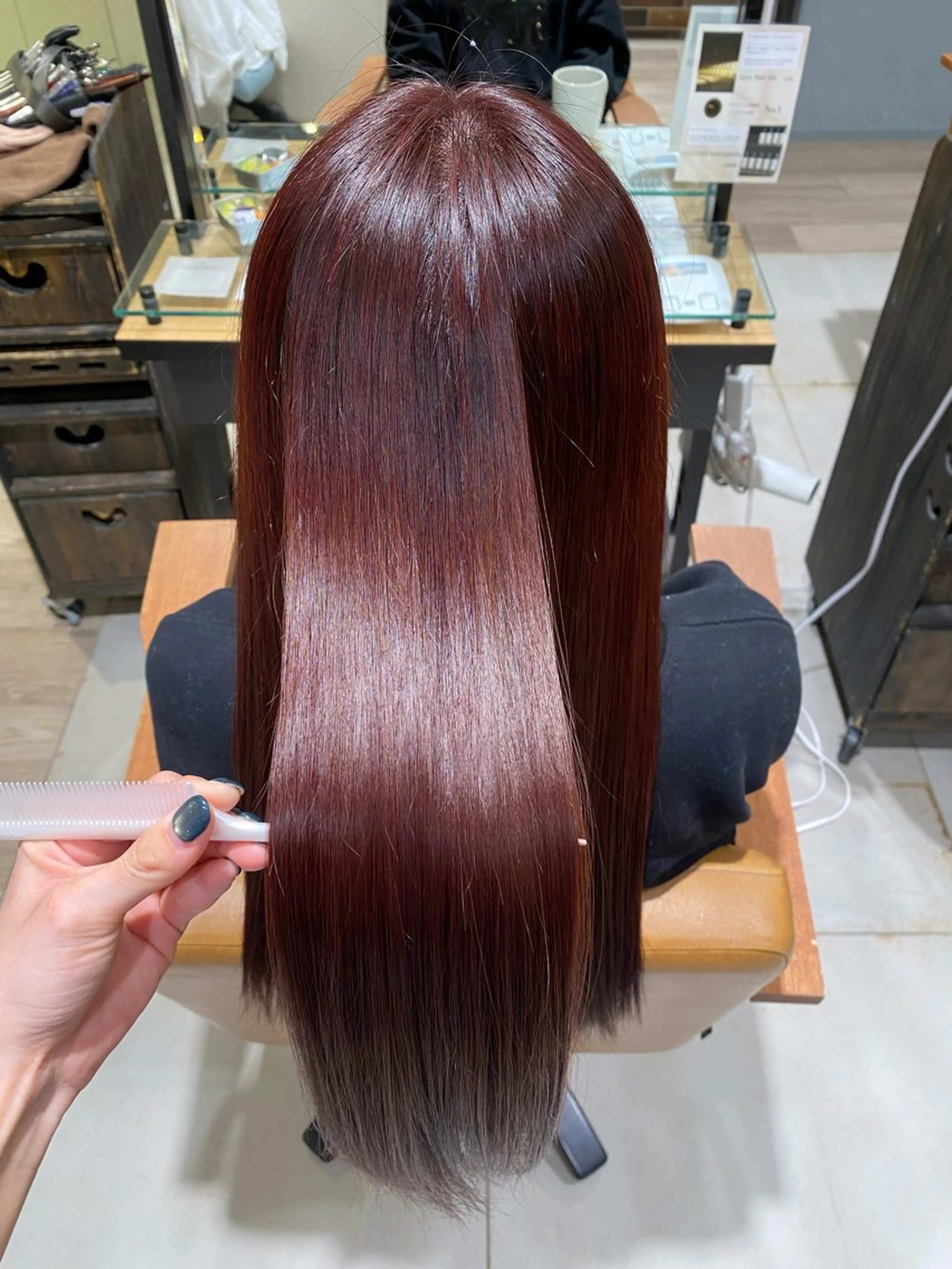 ロング カラー レッドカラー ヘアカラー 暖色/透明感/うる艶 HIMEKAのヘアスタイル