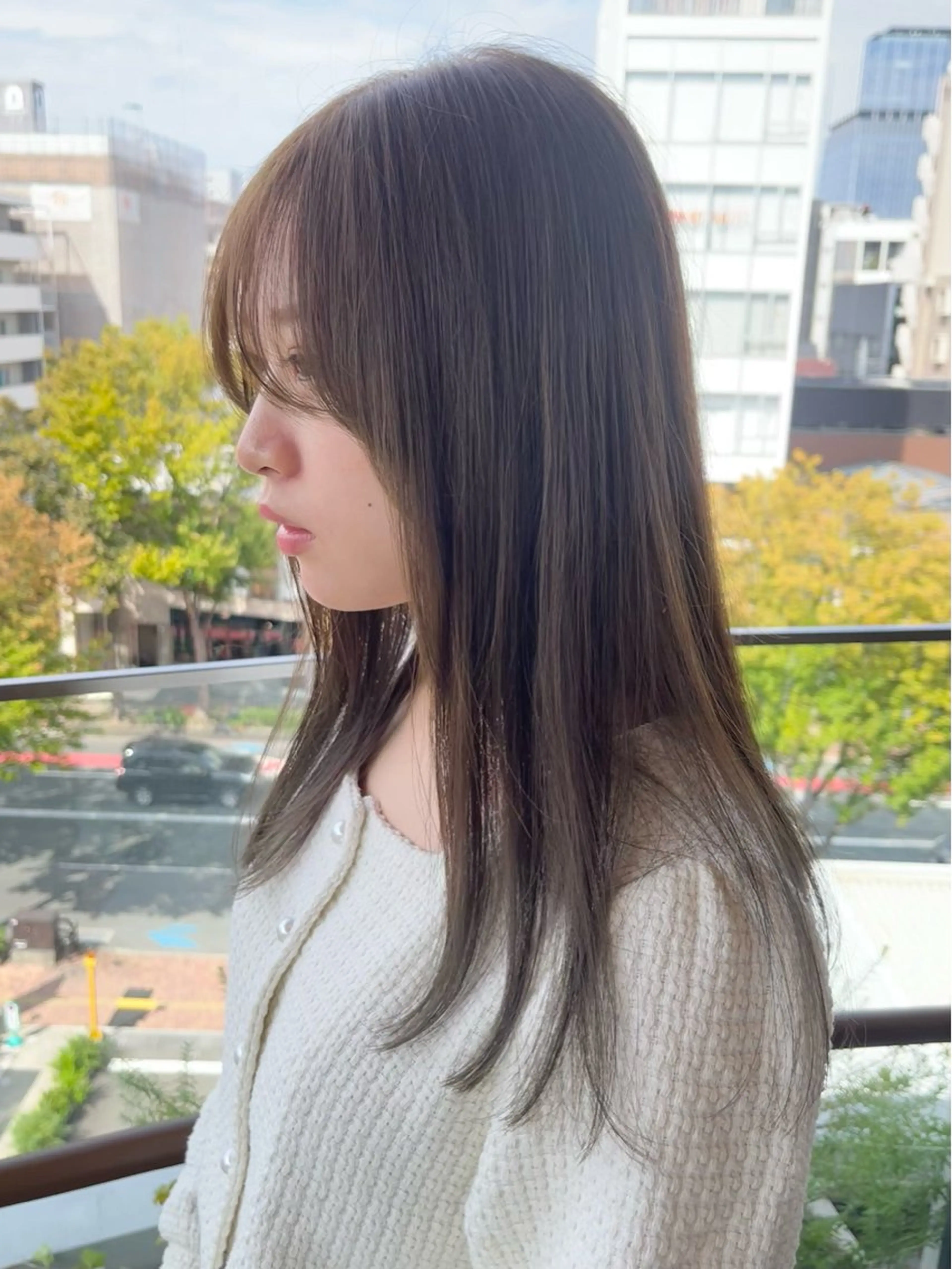 セミロング ヘアカラー トリートメント 園田 渉 ◤SHIKIO◢のヘアスタイル