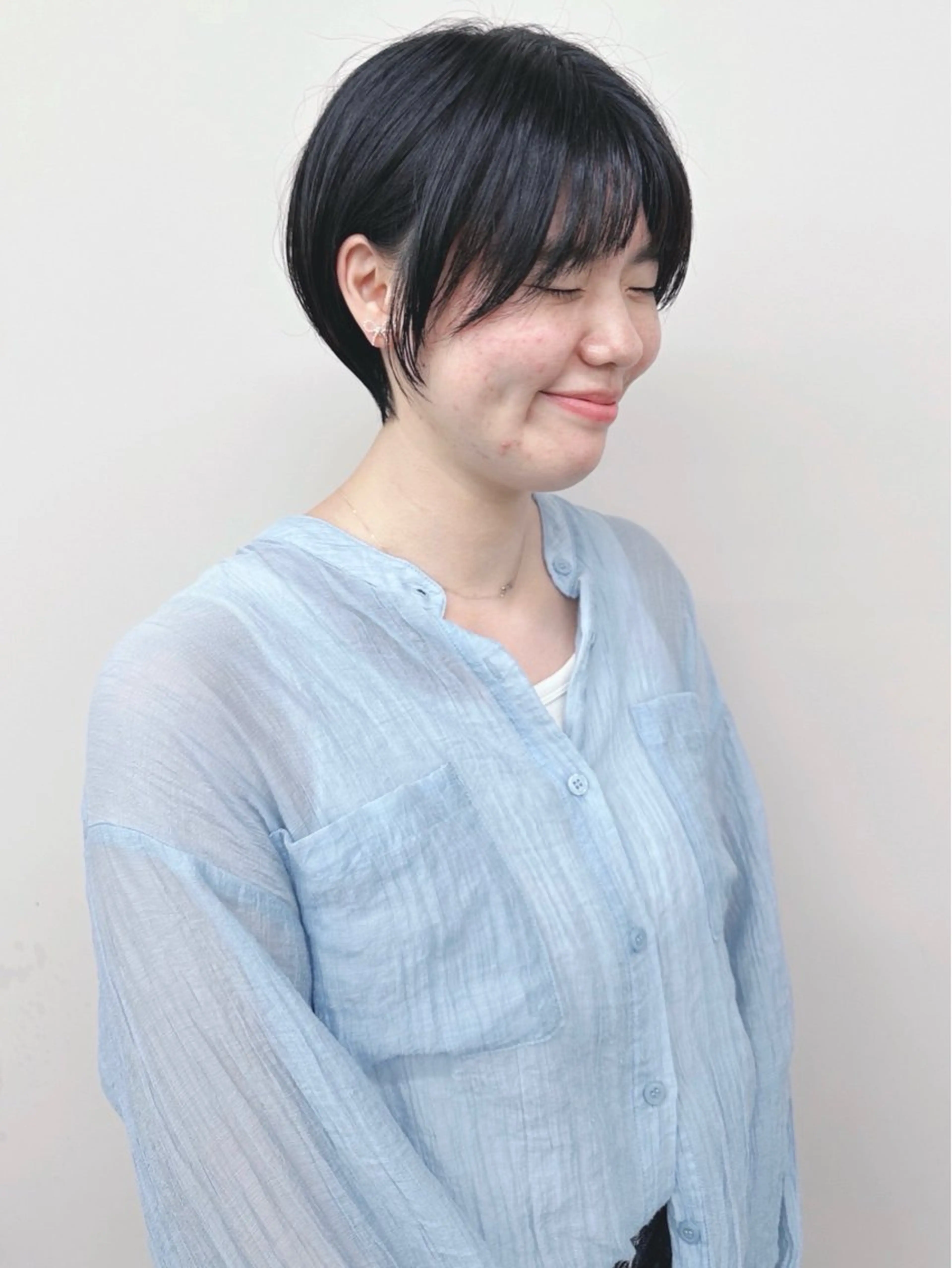 ショート カット トリートメント ヘッドスパ パーマボブ/丸みボブ /くせ毛/とういのヘアスタイル