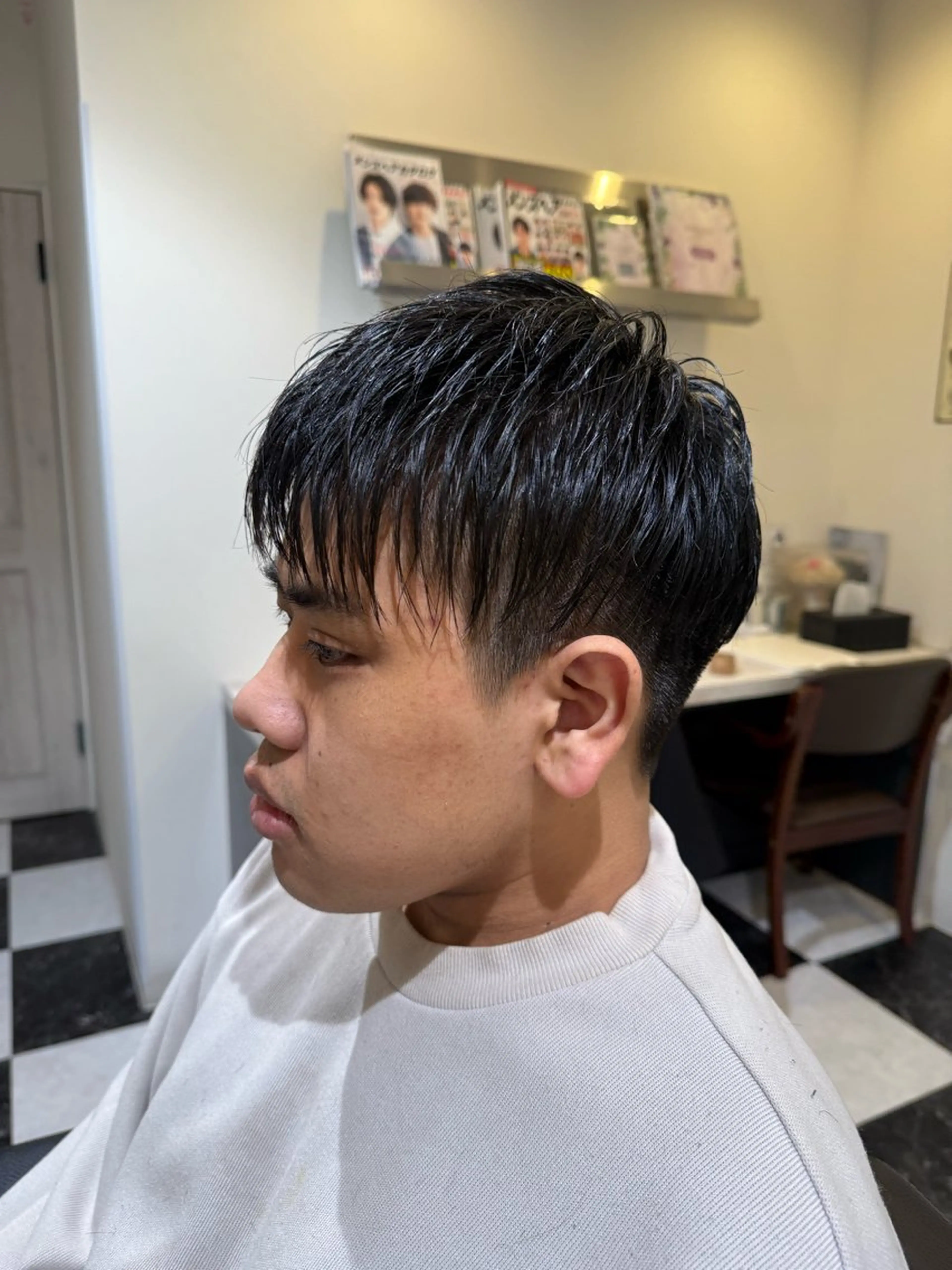 ミディアム 似合わせカットパーマ 長峯丈士のヘアスタイル