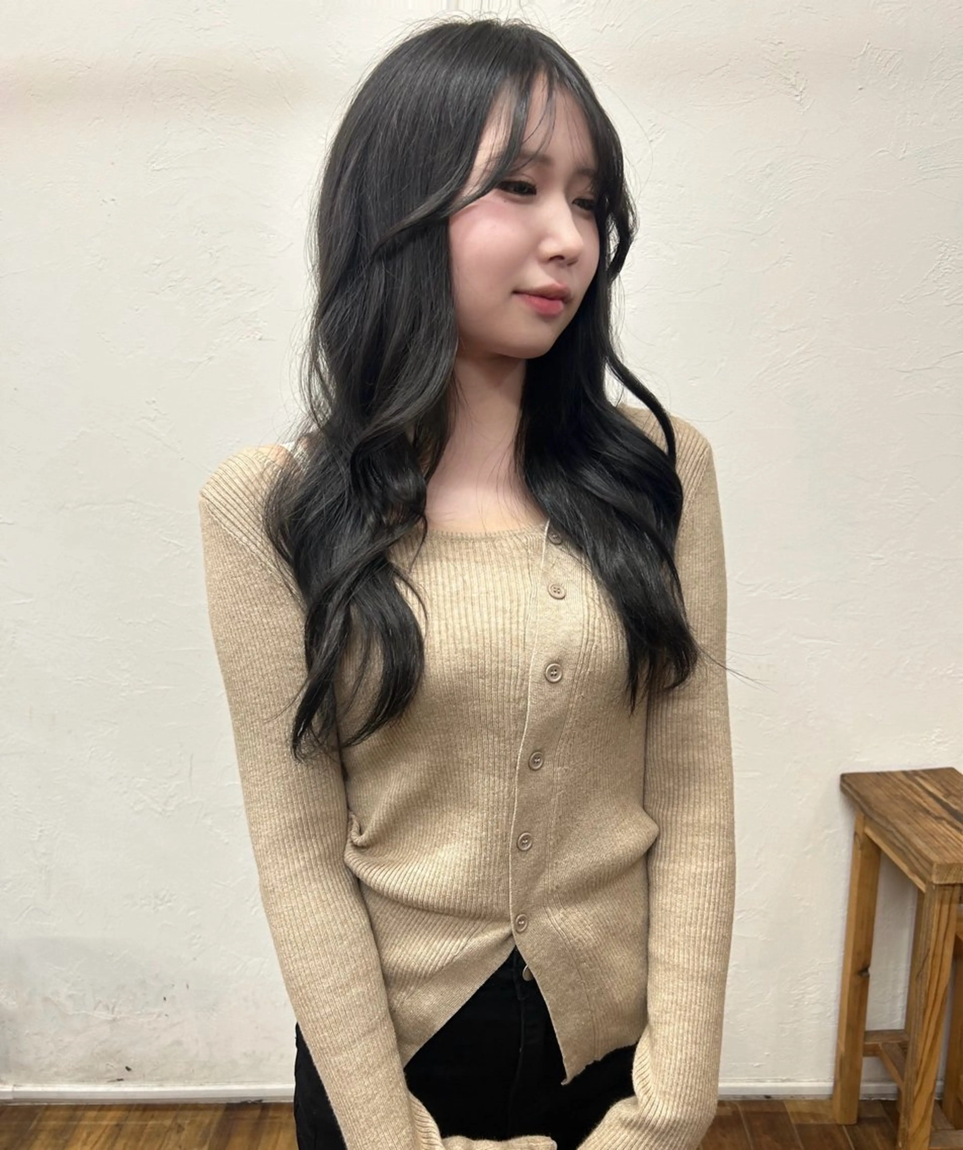 カラー 透明感カラー ダブルカラー ヘアカラー 谷岡 聖花 /切りっぱなしボブのヘアスタイル