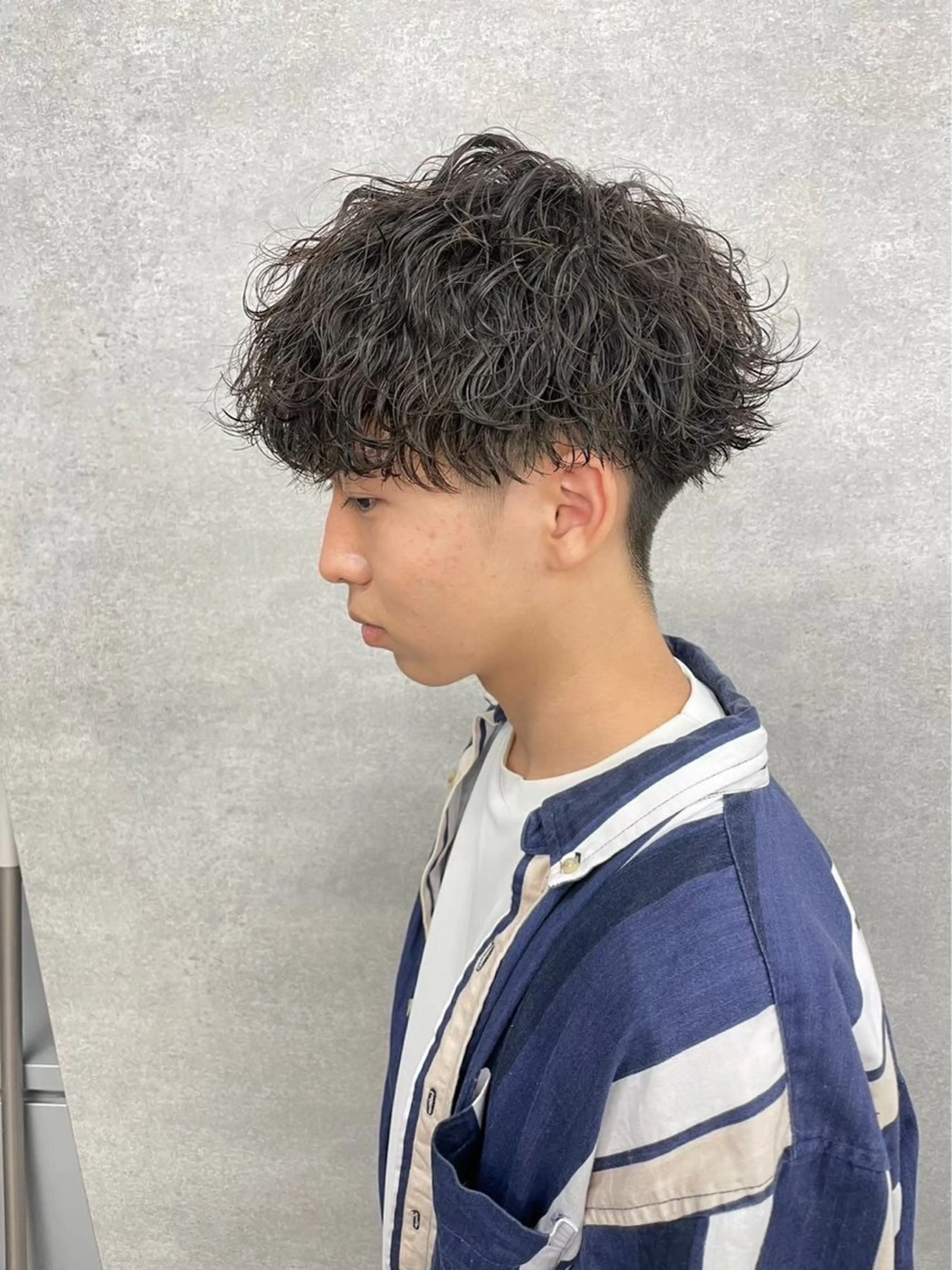 ミディアム カラー パーマ メンズ カット パーマ 🔥メンズ特化🔥 藍斗のヘアスタイル