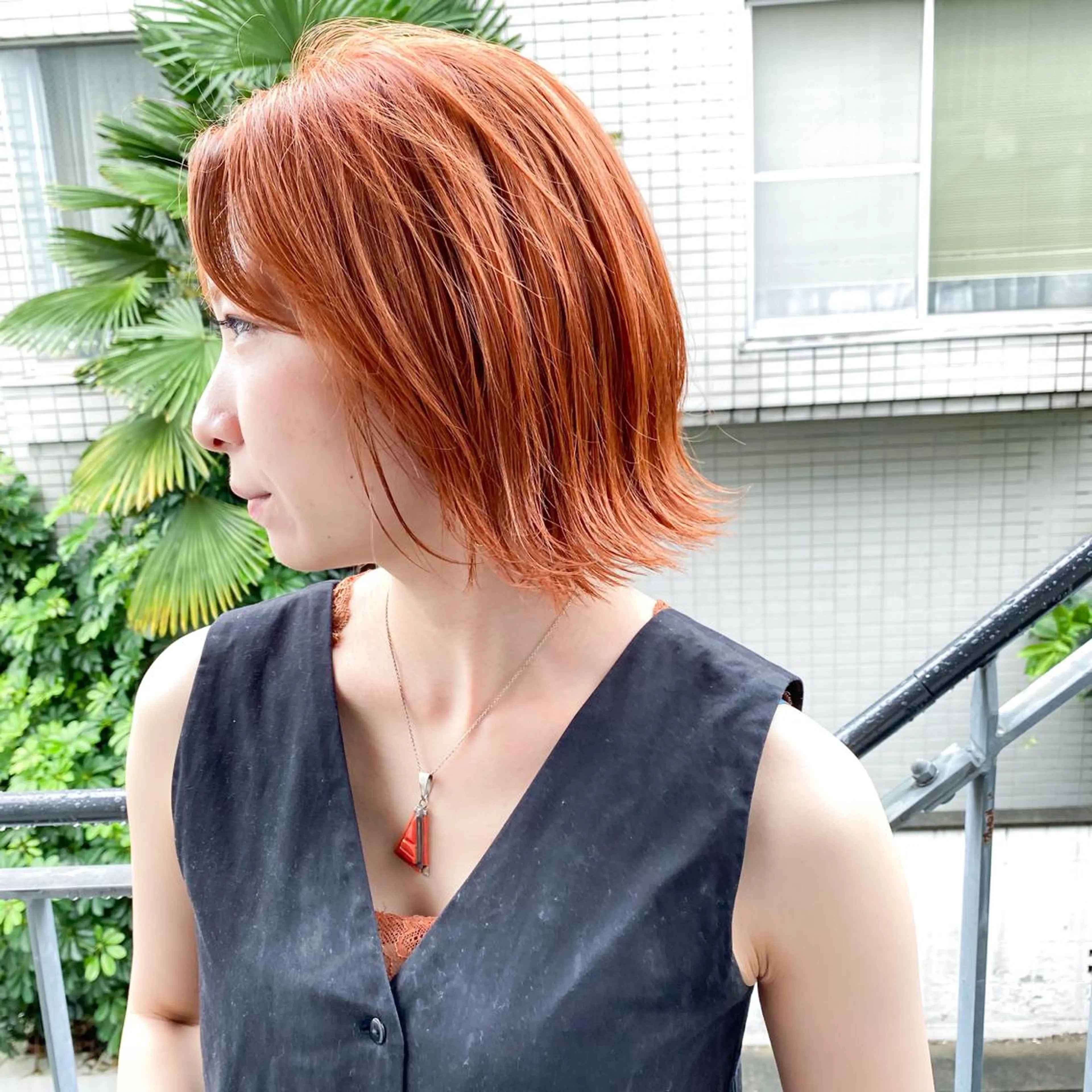ショート カラー 艶髪ブリーチ 永井竜也のヘアスタイル