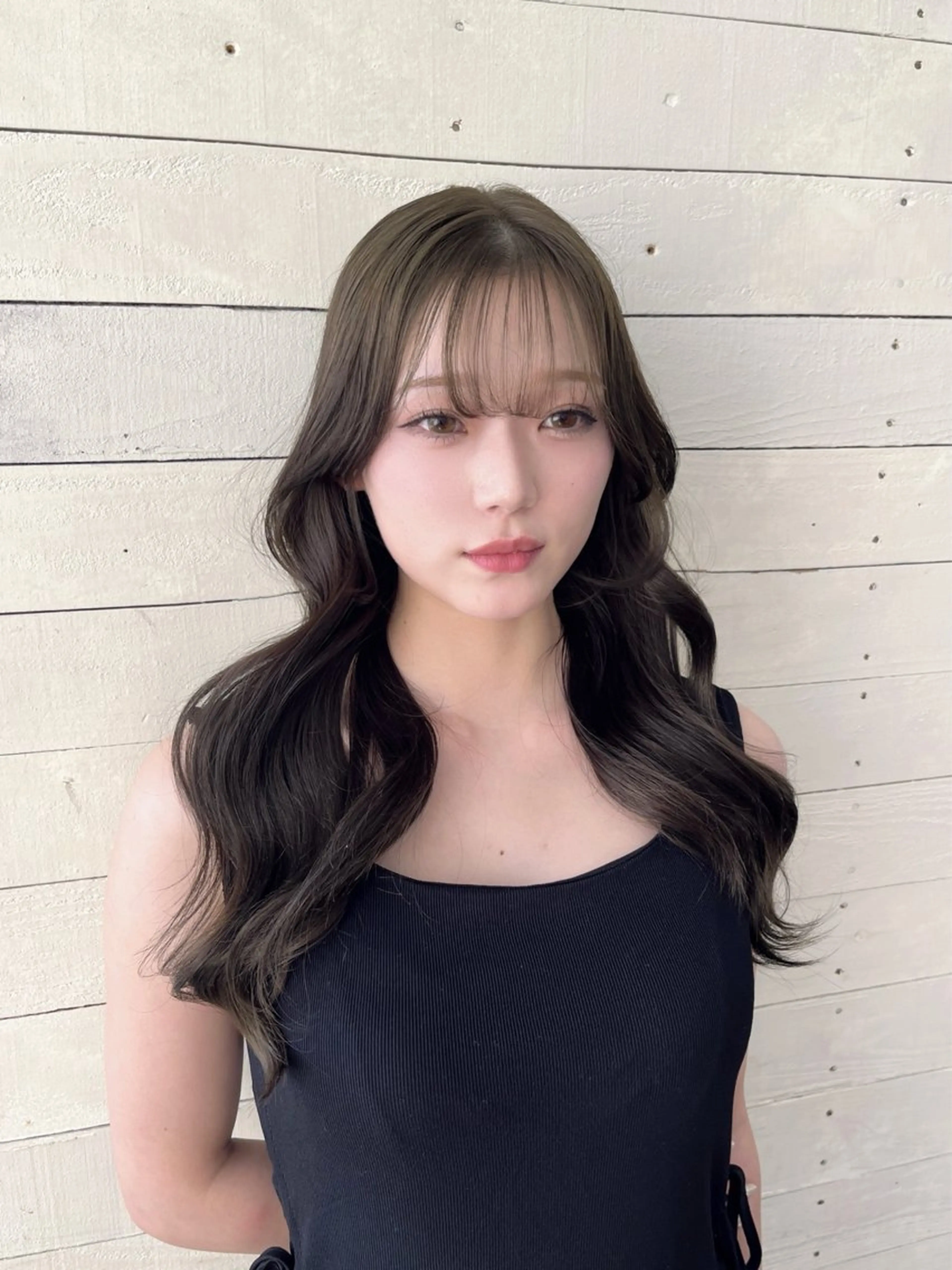 ロング 松本 沙城のヘアスタイル