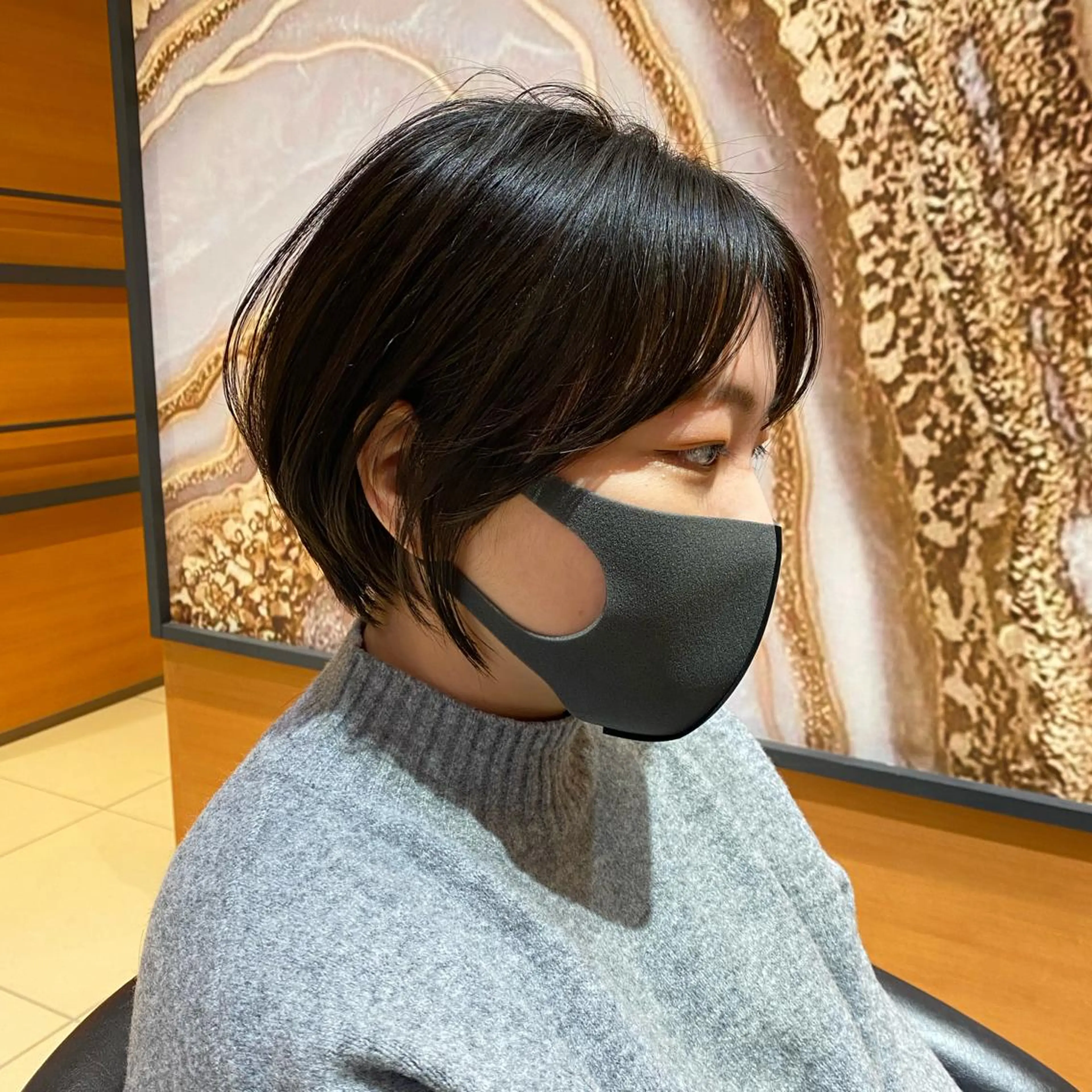 ショート ショートボブ 丸みショート ボブ ショートヘア LEVIJU hair所属・韓国ヘア🕊村上 ののこ🕊のヘアスタイル