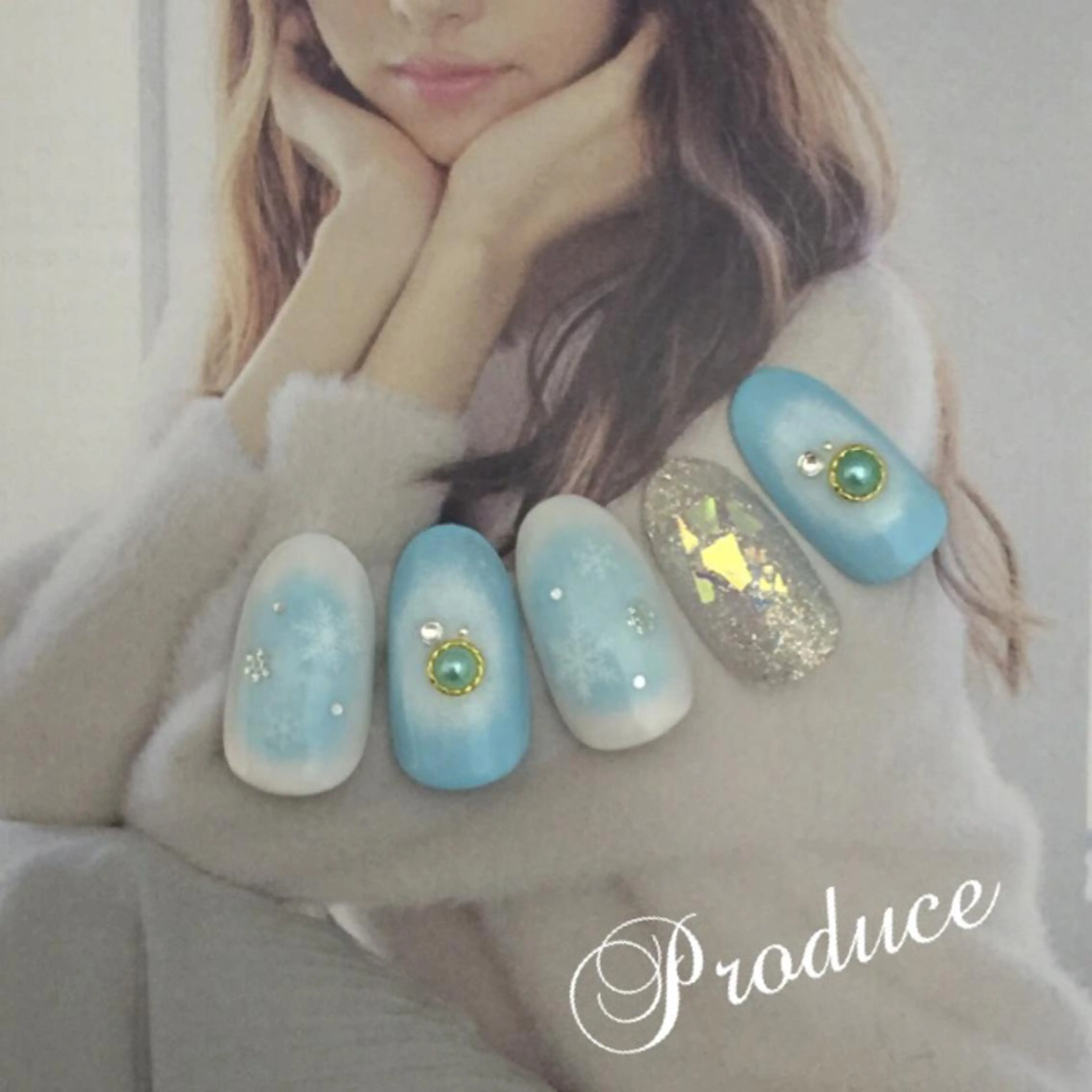 ネイル 冬ネイル Sympa 𝓜iwako🐰ᩚのネイルデザイン