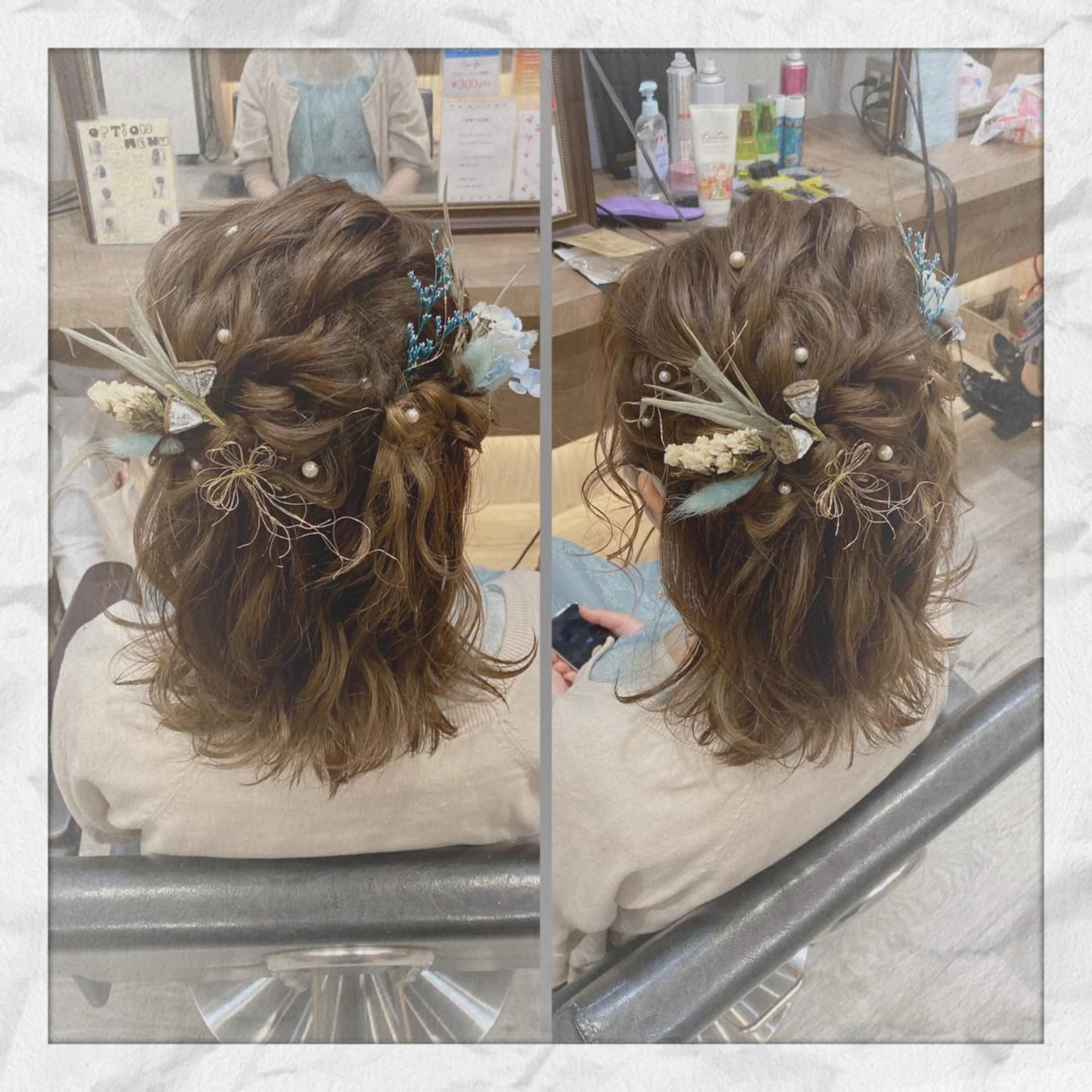 ミディアム ヘアアレンジ ヘアセット ヘアセット/着付け 𓇼 松本 夏美𓇼のヘアスタイル