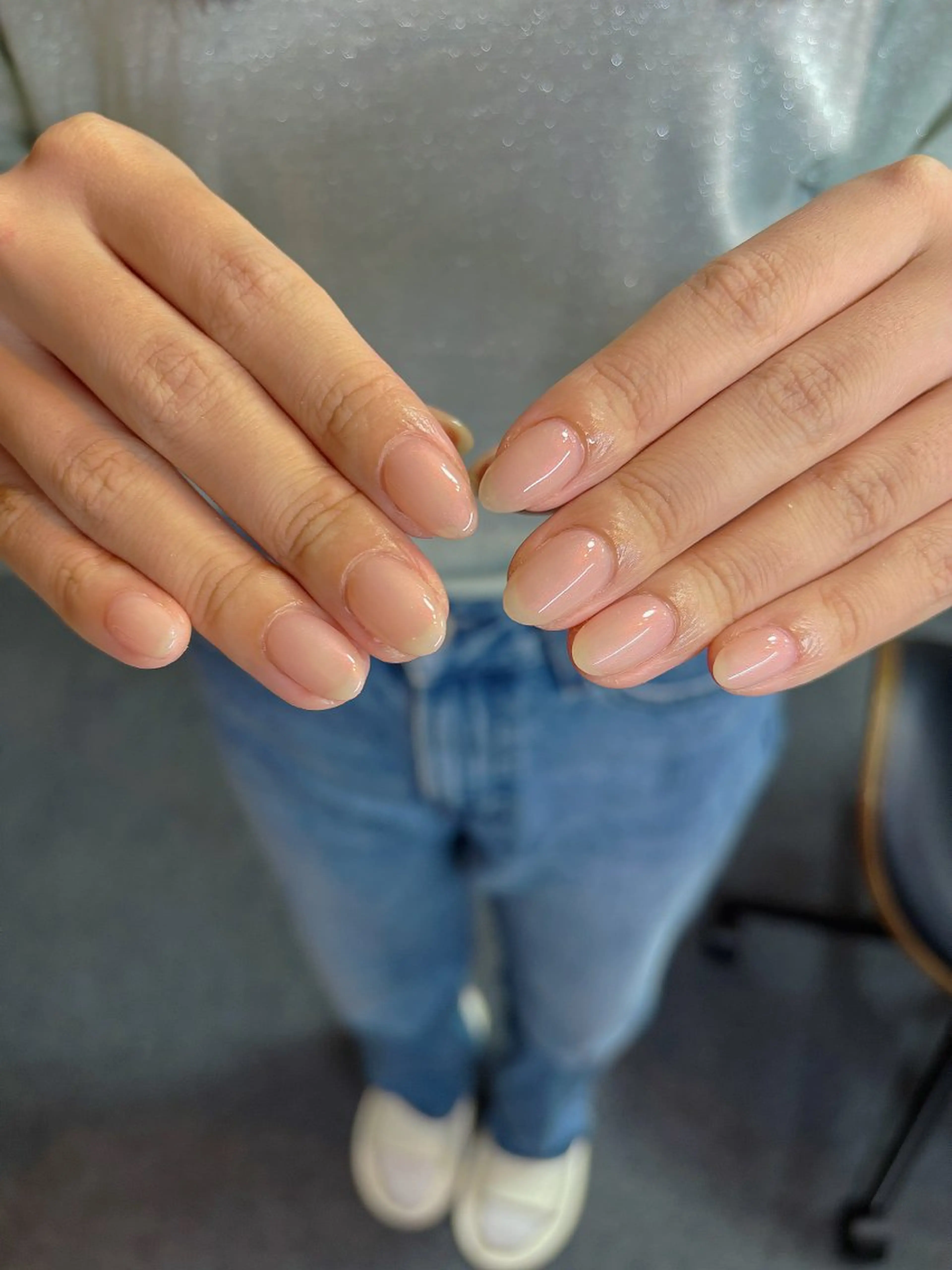 ネイル オフィスネイル ワンカラーネイル ピンク ピンクベージュ シンプルネイル ハンドネイル ハンドケア 🎀NAIL🎀 AI🪄︎︎◝✩のネイルデザイン