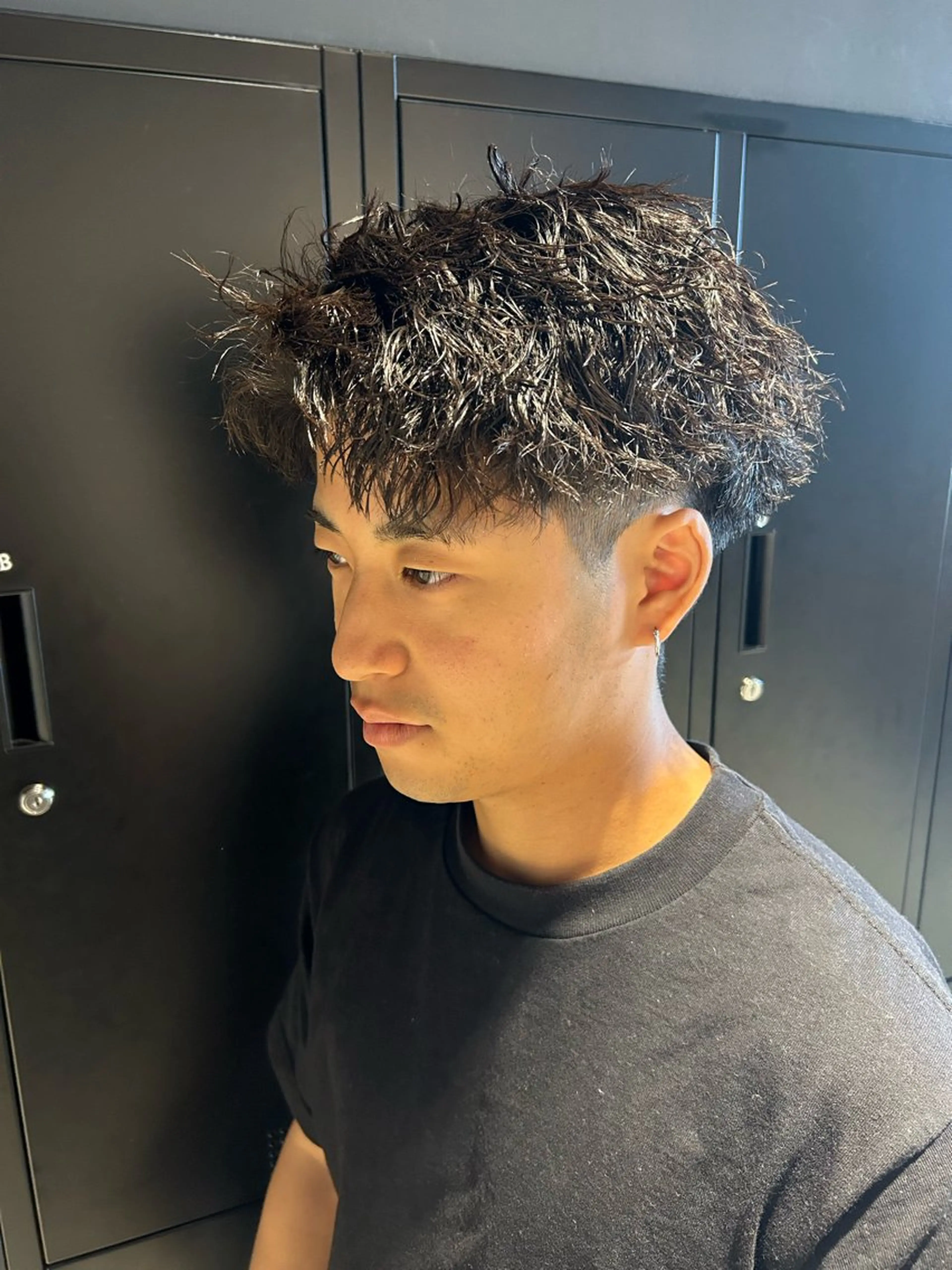 パーマ メンズ カット パーマ 安達 脩人のヘアスタイル