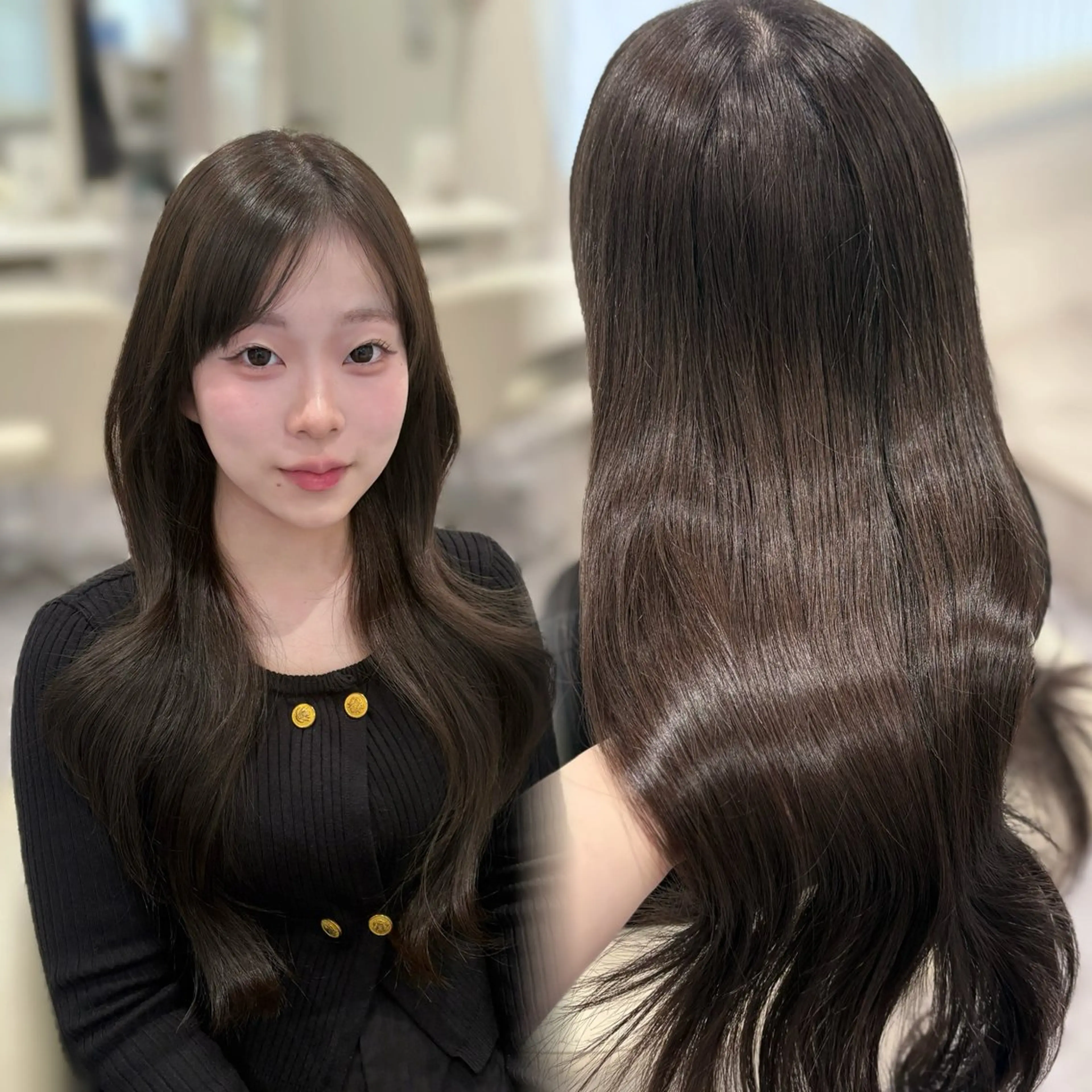 ロング カット ヘアカラー トリートメント navi/レイヤー ハッシュカット/愛華のヘアスタイル