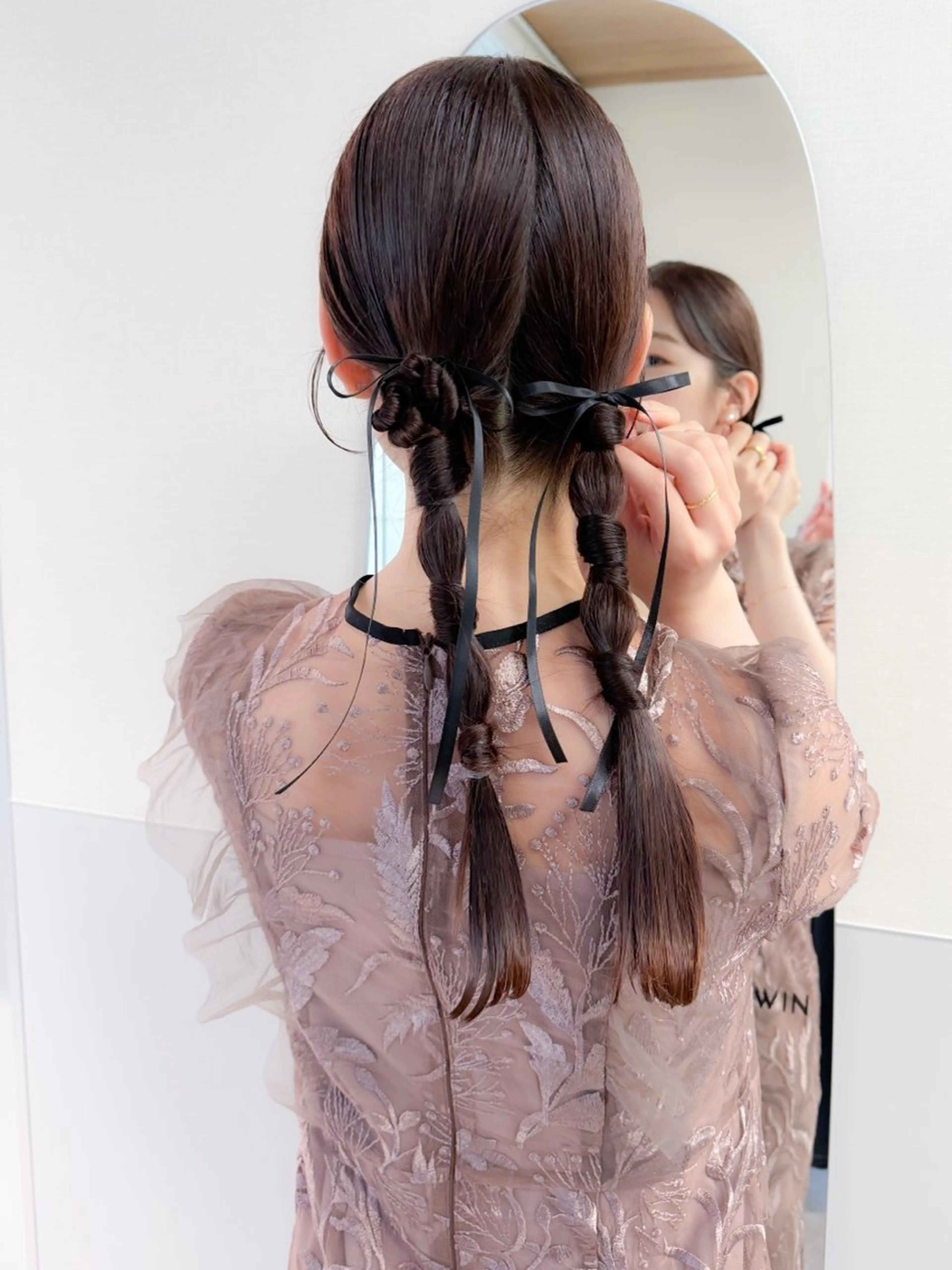 ミディアム カラー パーマ ヘアアレンジ 美髪改善/レイヤー カット🫧辻未侑のヘアスタイル