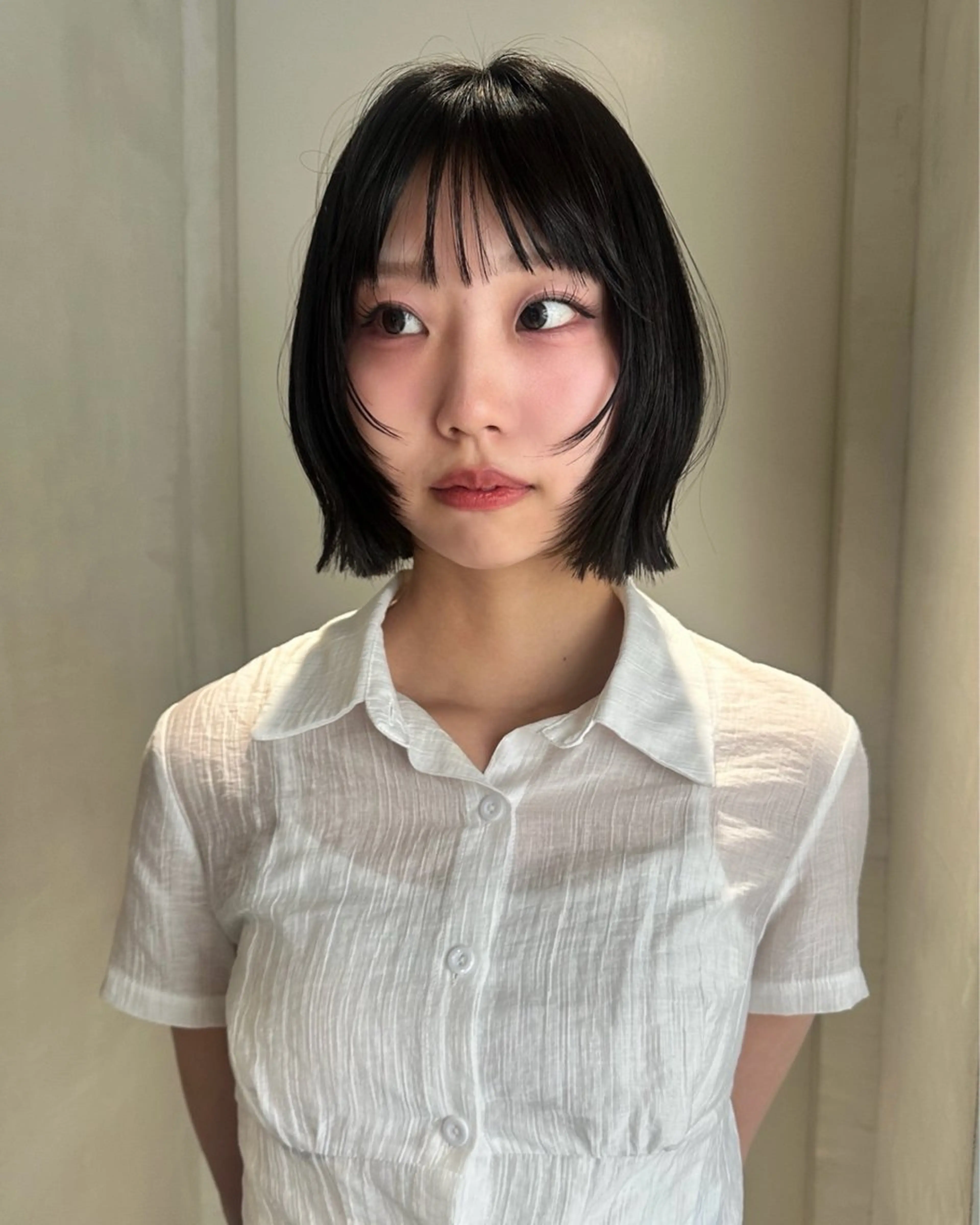 ショート カラー ボブレイヤー ボブ レイヤーカット カット ヘアカラー トリートメント FILMS所属・レイヤーボブ★ cocomoのヘアスタイル