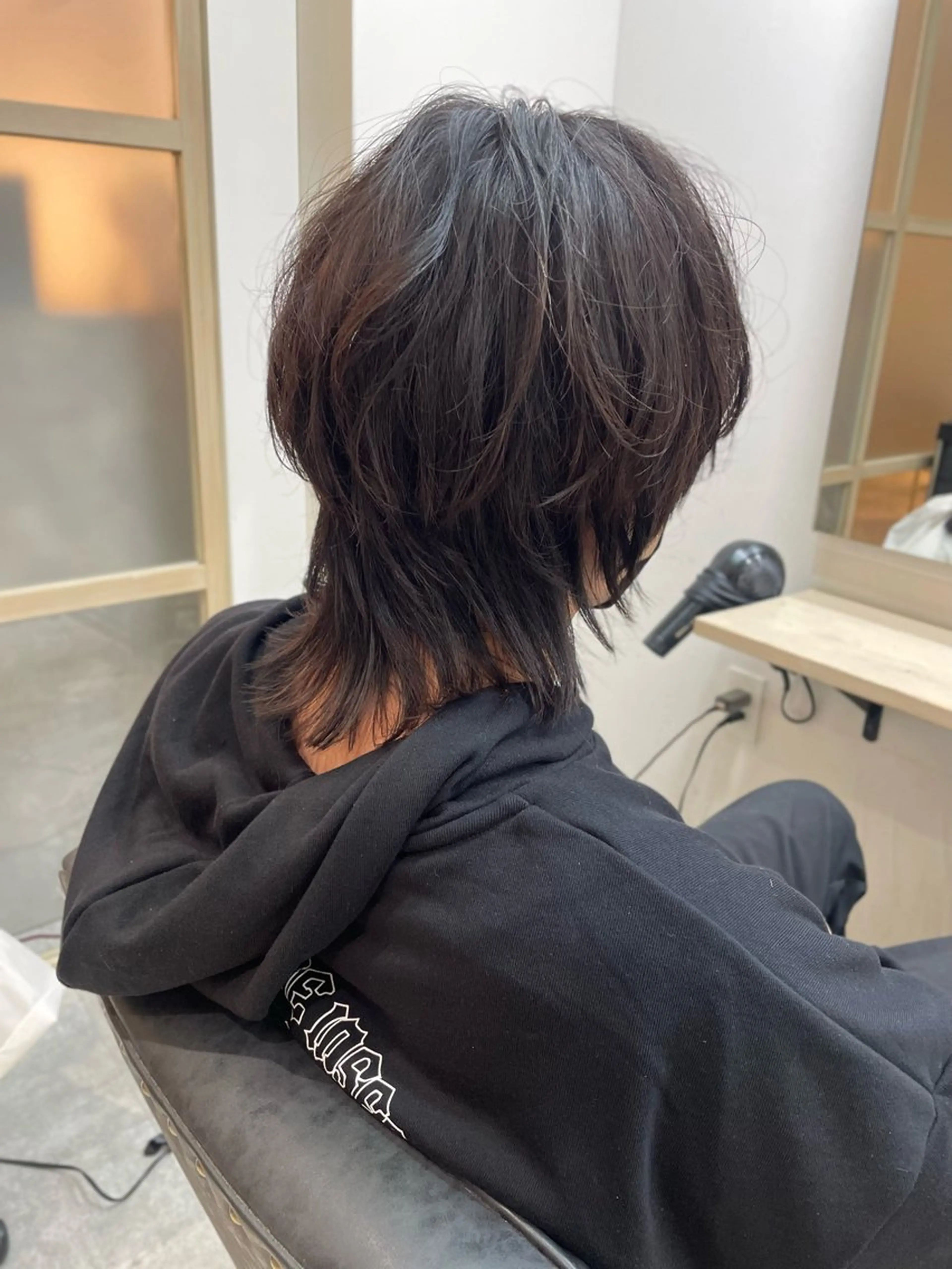 ミディアム メンズ メンズウルフカット ウルフカット カット EMANON新宿南口所属・🦄中性ウルフ ☁️Shiori🦄のヘアスタイル