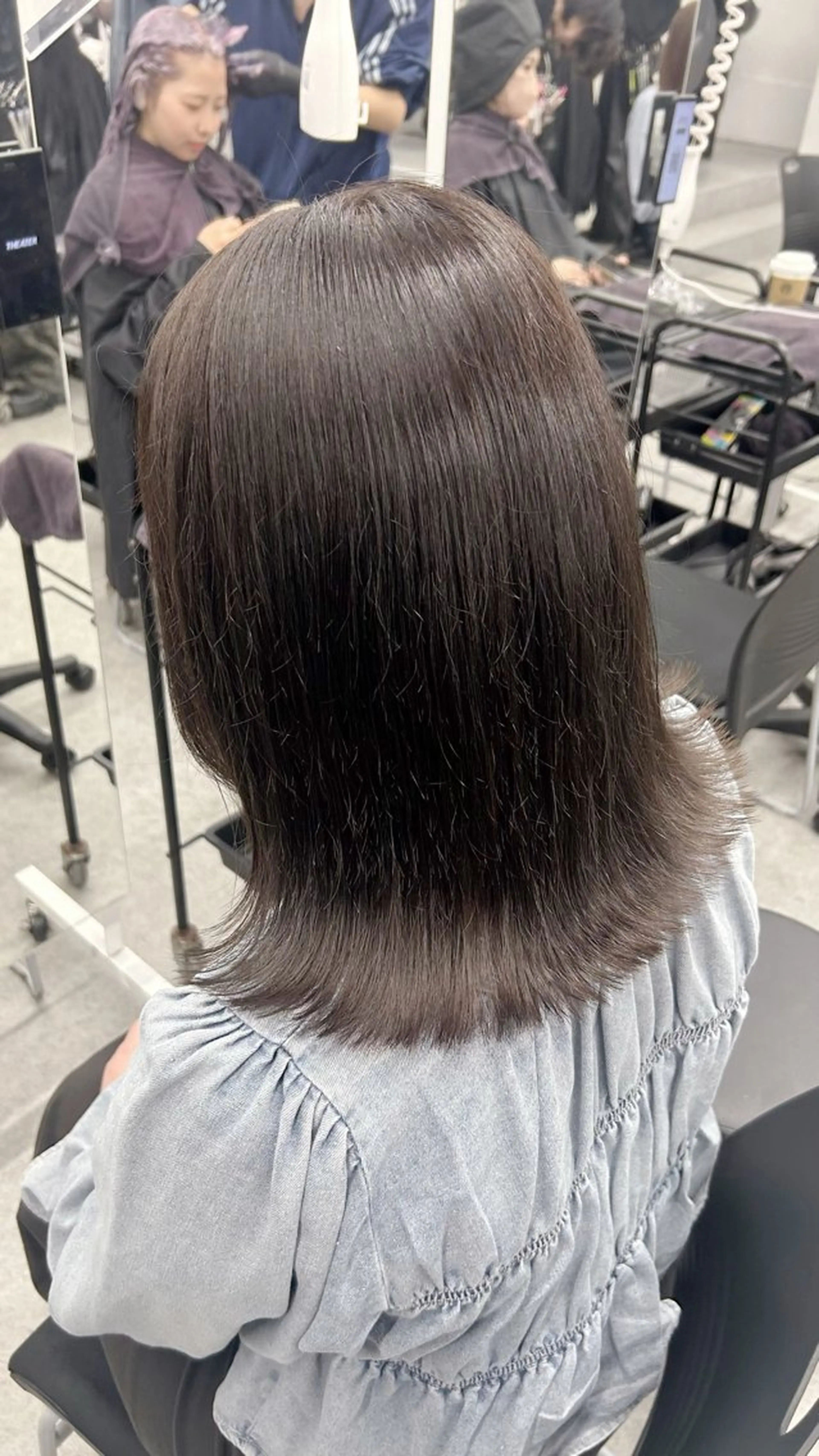ミディアム ヘアカラー トリートメント トレンドカラー/ ボブ🍒Yui🍒のヘアスタイル