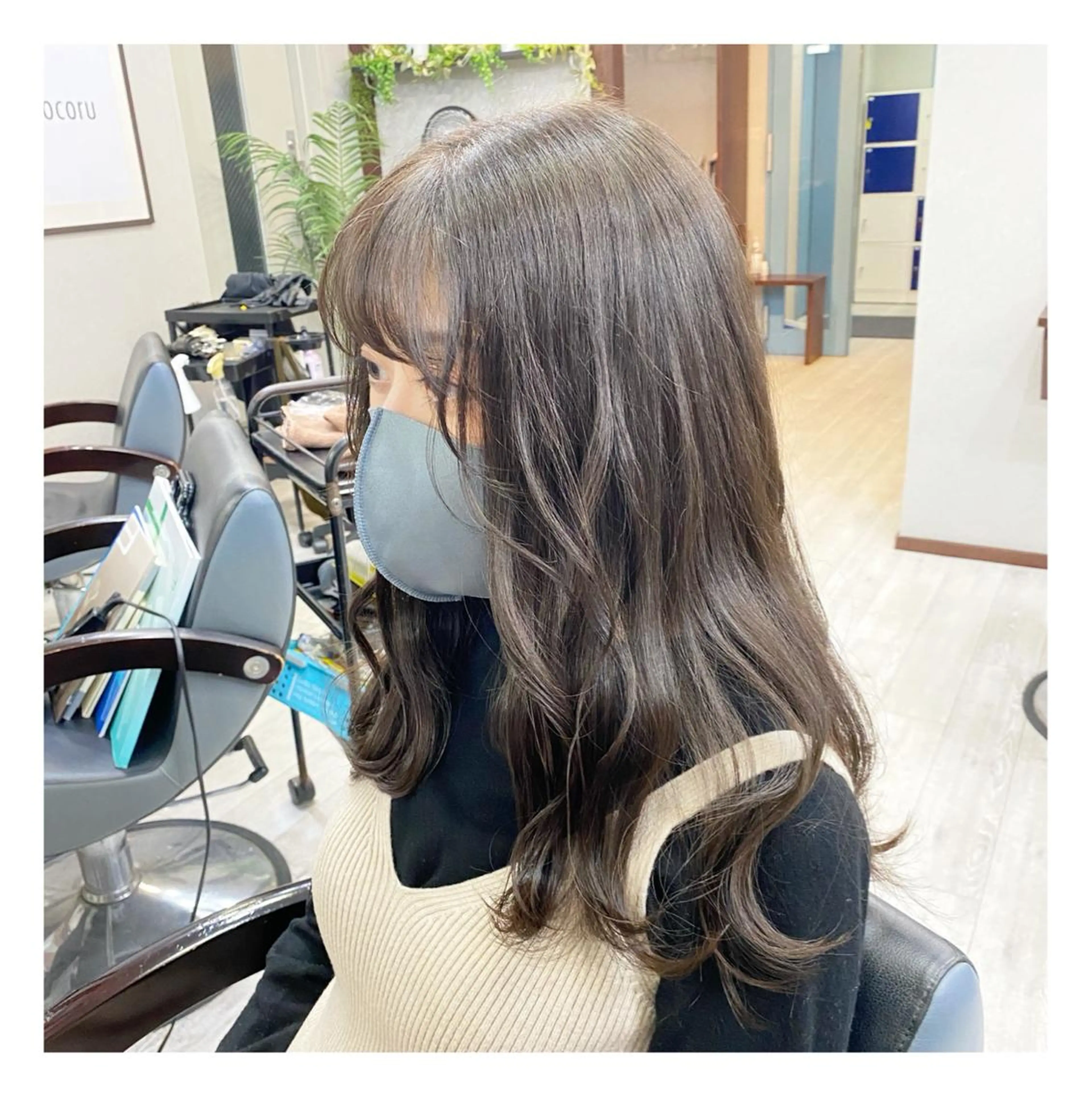 ロング カラー アッシュ アッシュグレー アッシュグレージュ グレージュ ヘアカラー トリートメント cocoru所属・＊横浜駅＊ 金子 誠也のヘアスタイル
