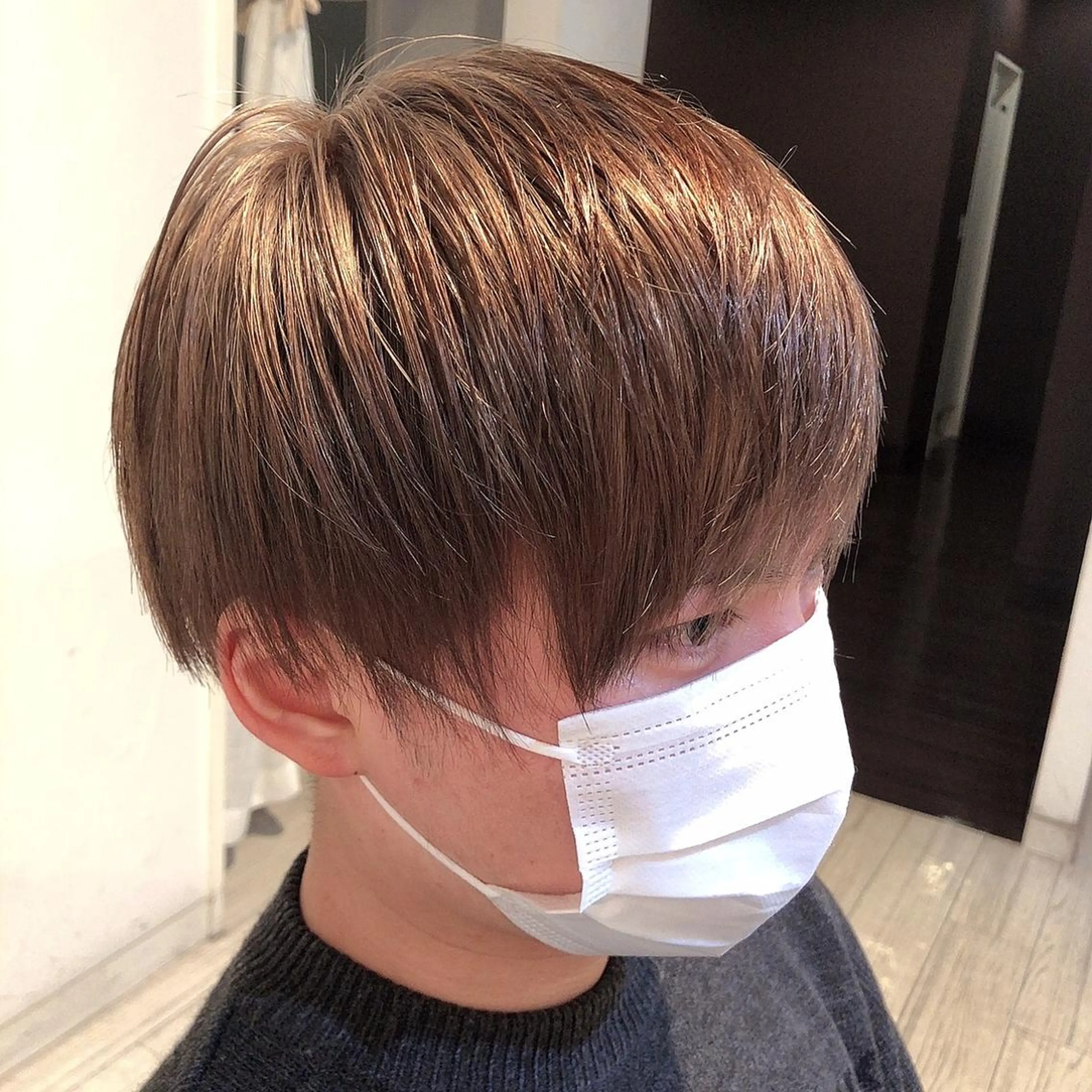 カラー メンズ ヘアカラー 髪質改善&ストレート ‪✂︎‬鈴木青樹のヘアスタイル