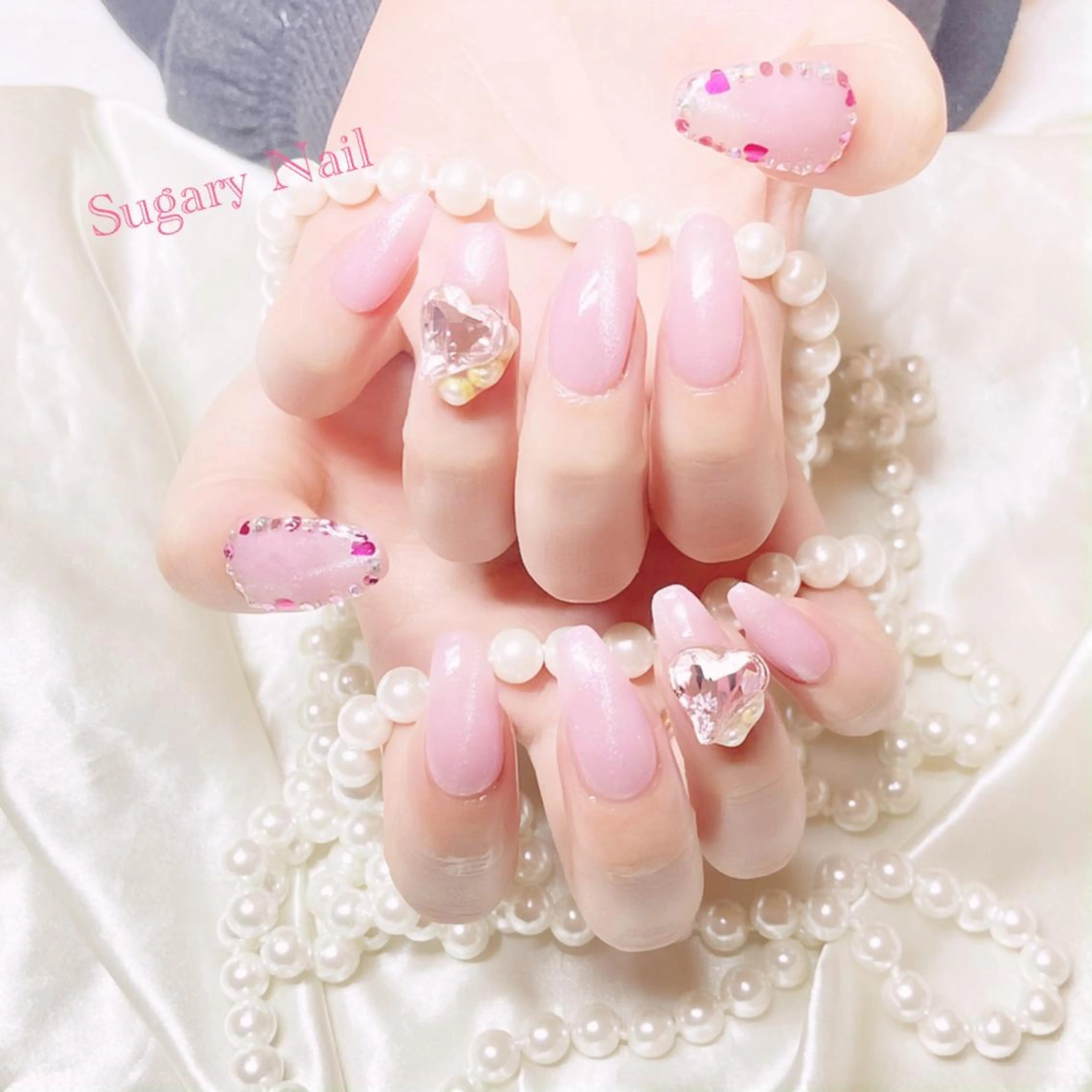 ネイル ストーンネイル ハンドネイル フットネイル SugaryNail Rinaのネイルデザイン