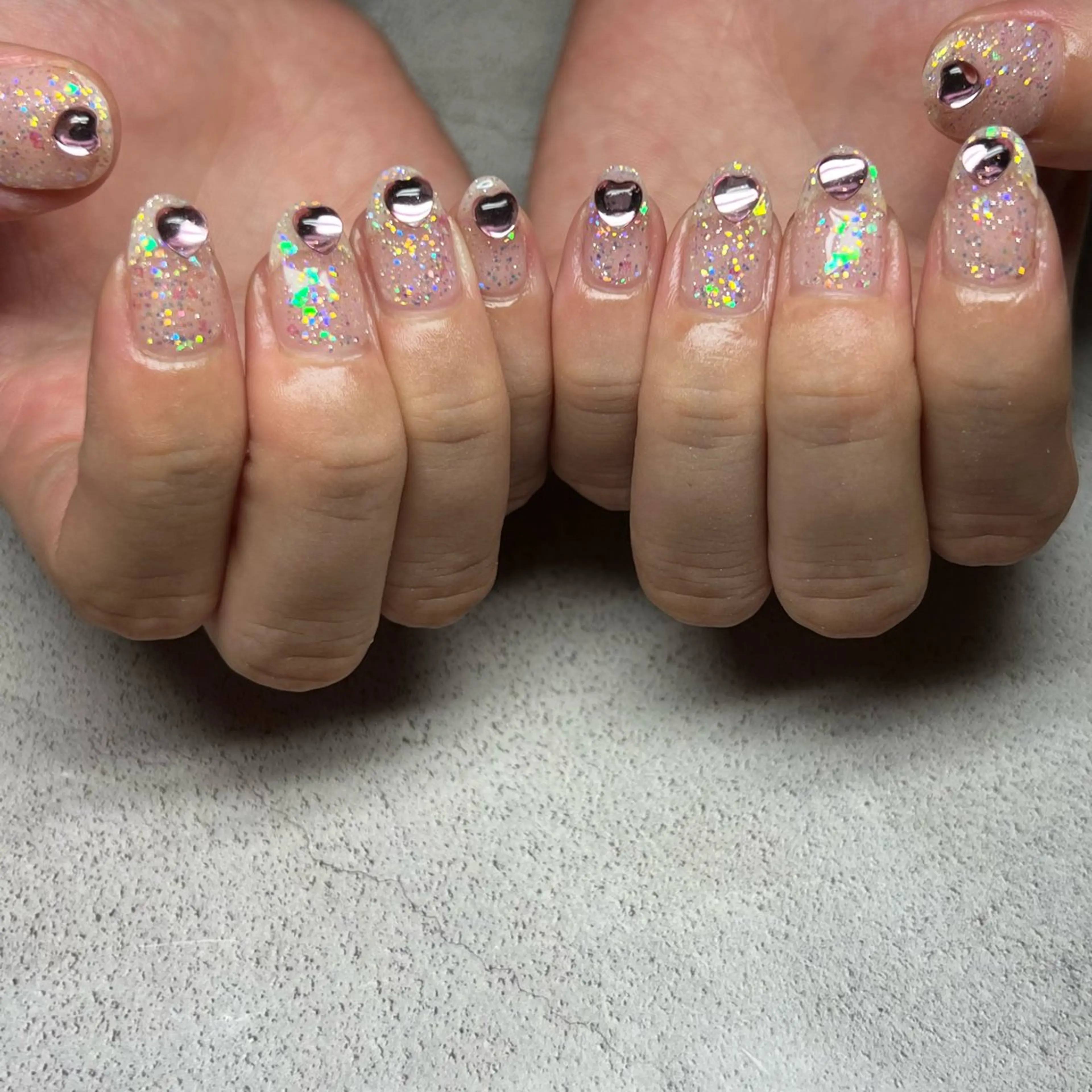 ネイル ハート ハンドネイル 𝐫𝐚𝐢 𝐧𝐚𝐢𝐥のネイルデザイン