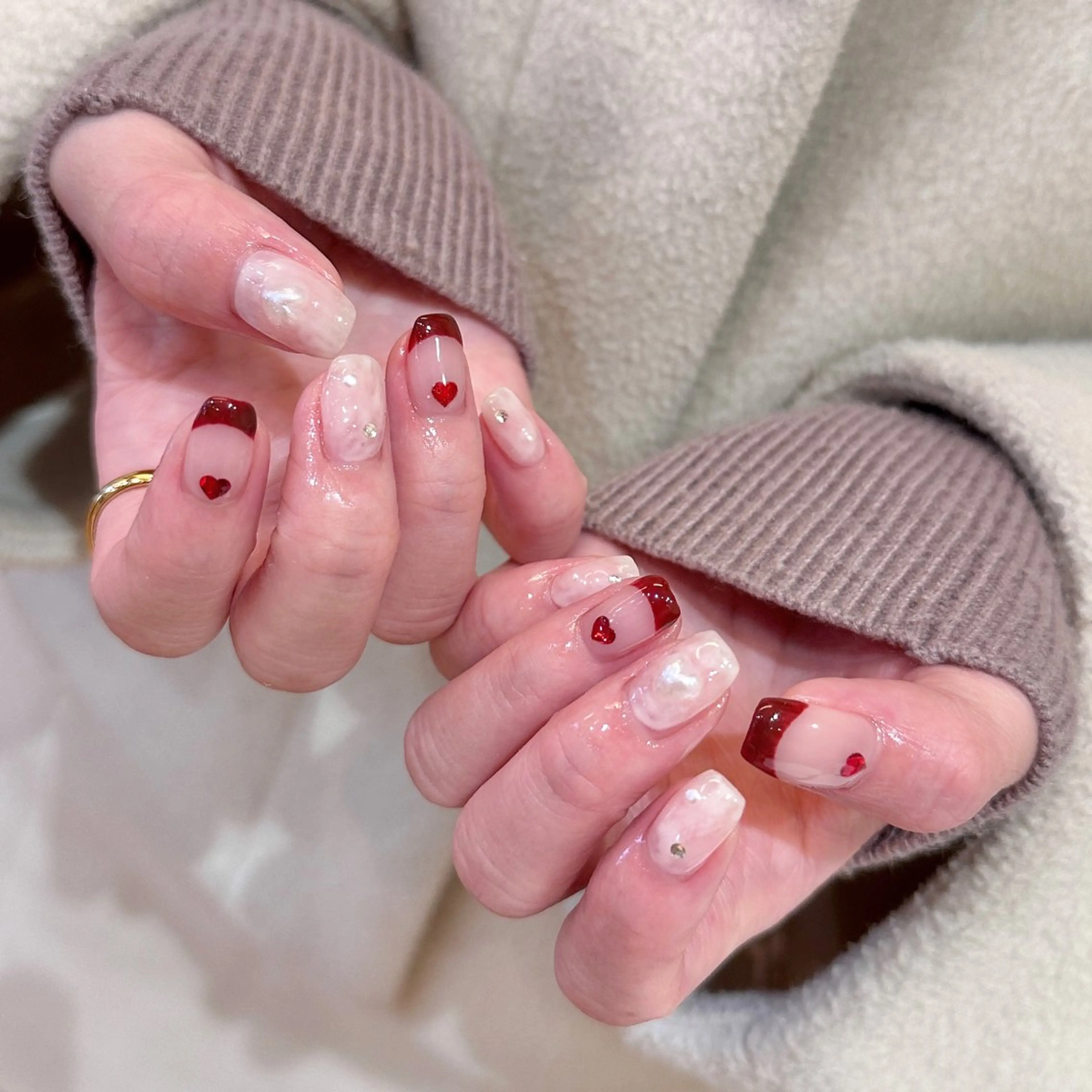 ネイル ハンドネイル 𝕄𝕚𝕪𝕦🤍 自由が丘⌇パラジェルのネイルデザイン