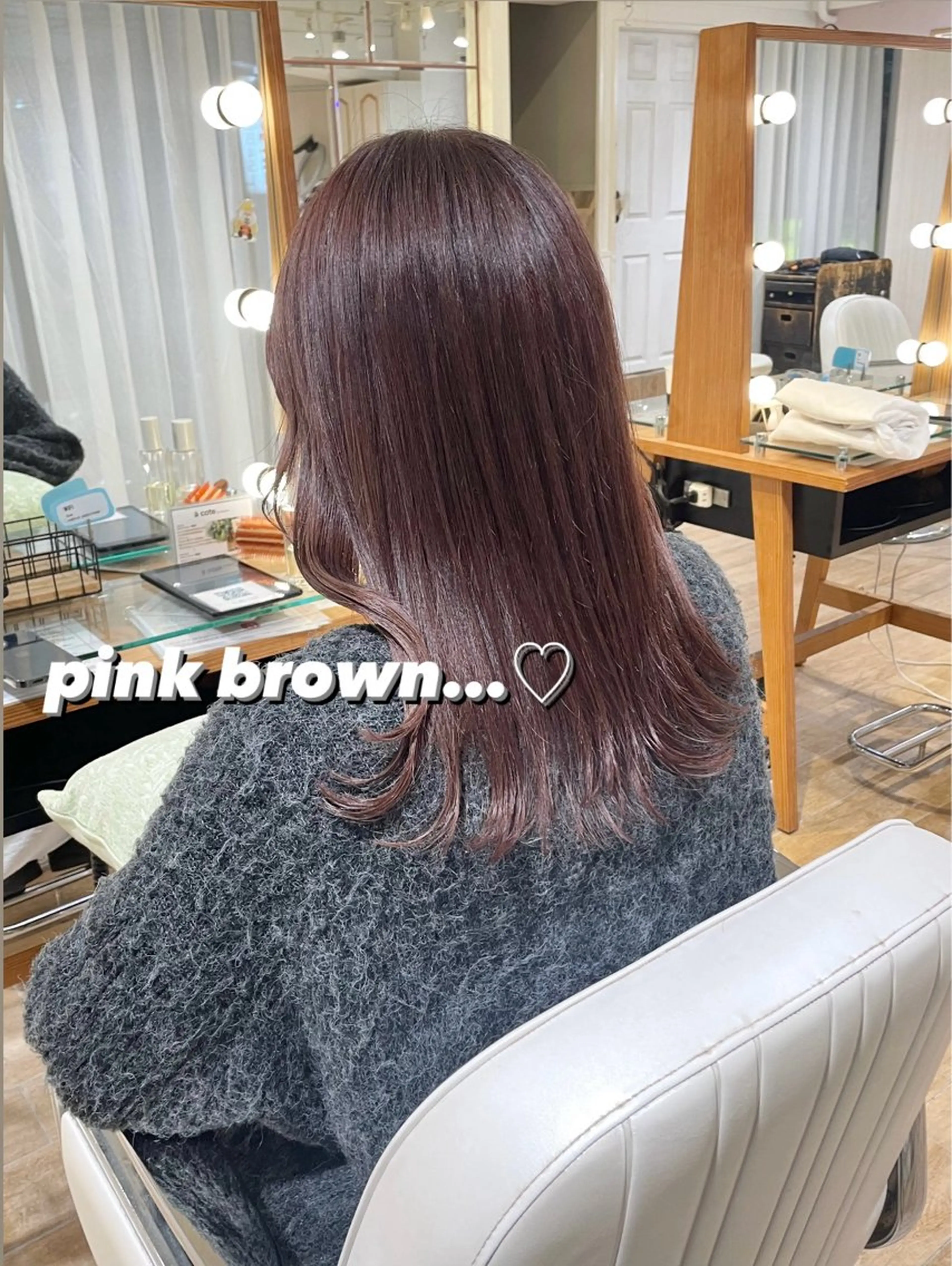 セミロング カラー ヘアアレンジ ヘアカラー トリートメント ハイトーンピンク🍑 ブリーチ🍑RINAのヘアスタイル