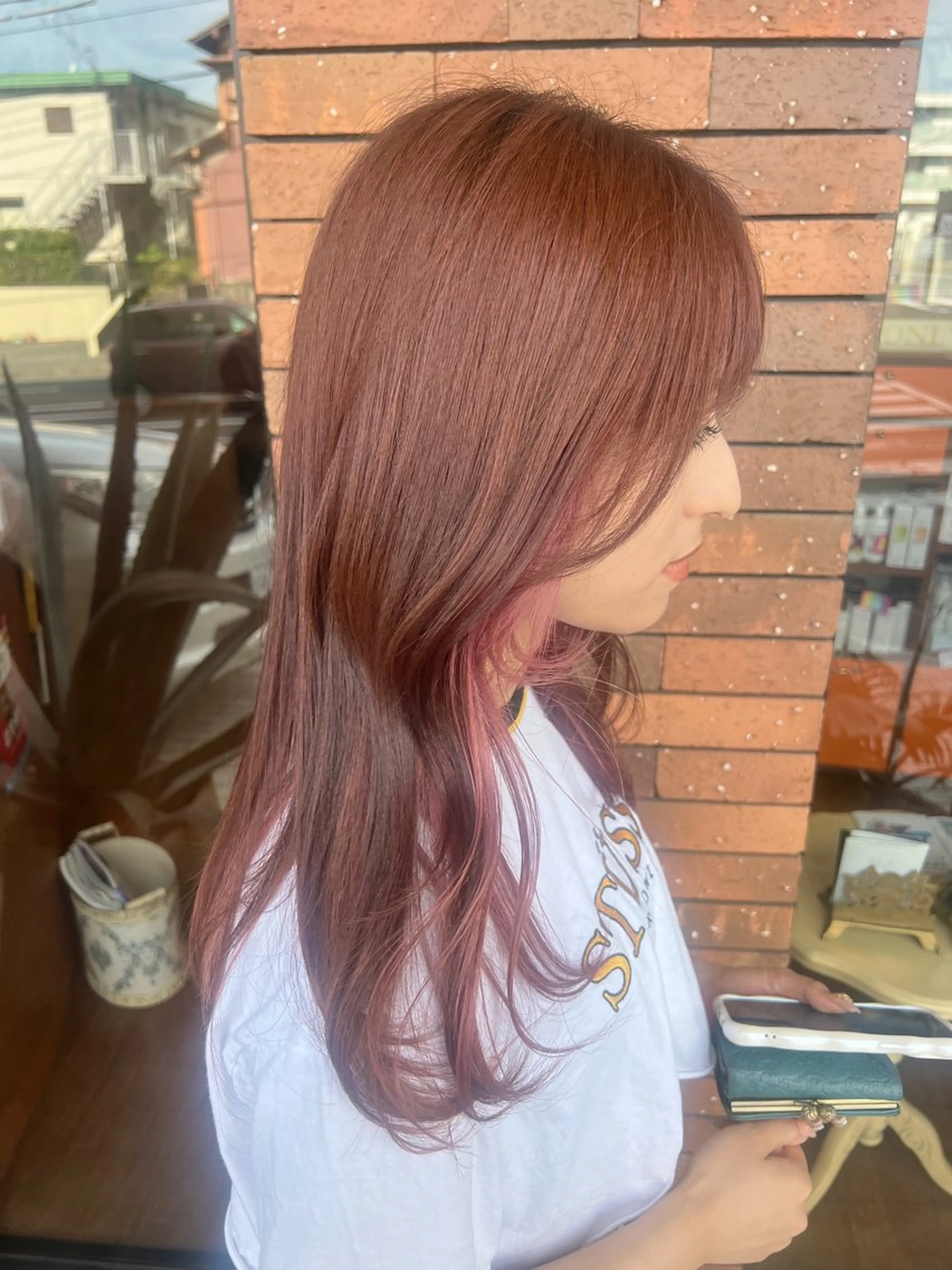 ロング くびれヘア 韓国風ヘア カット ヘアカラー トリートメント 🌷透明感カラー🌷 内田零菜のヘアスタイル