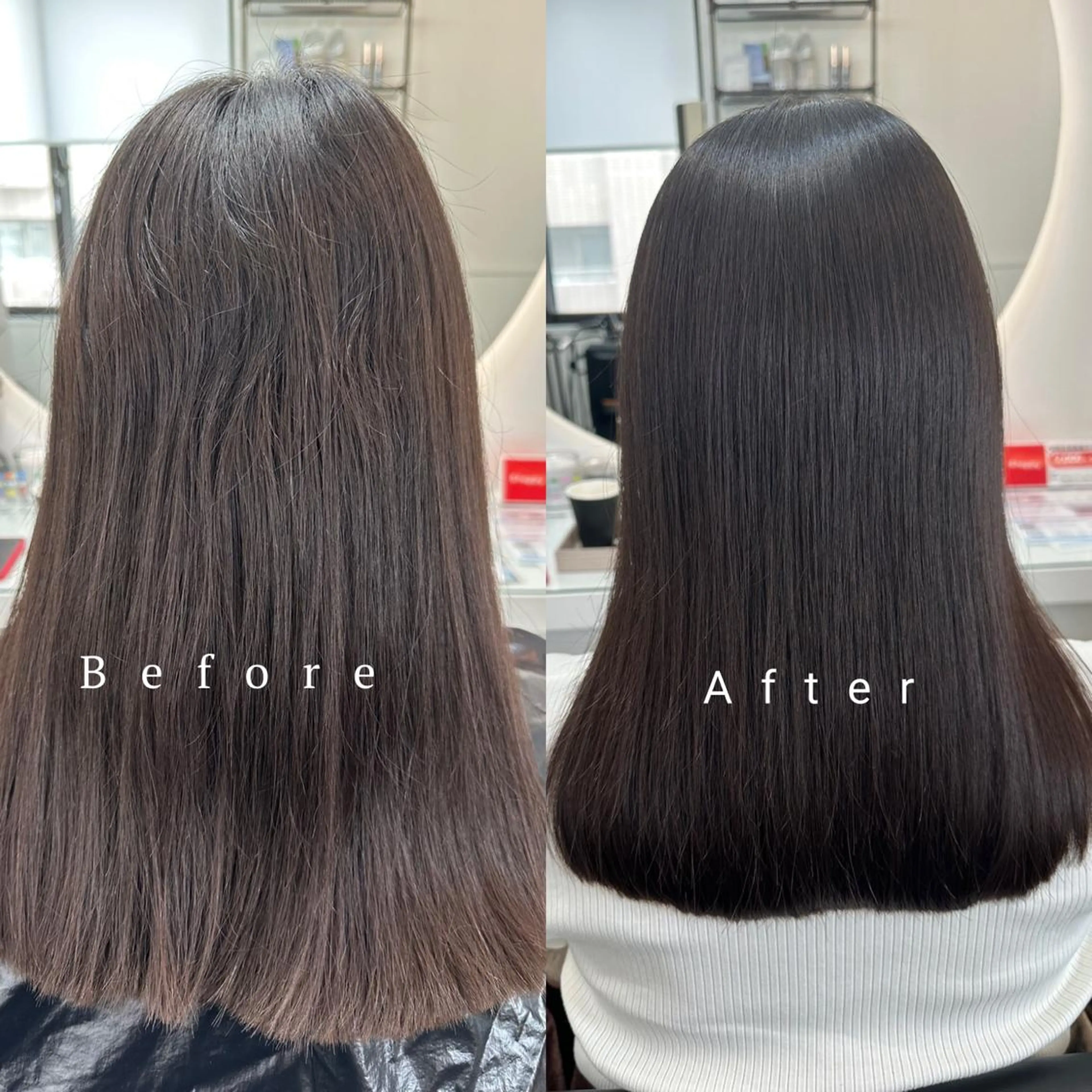 セミロング 縮毛矯正 トリートメント WHALE hair salon所属・WHALE hair salonのヘアスタイル