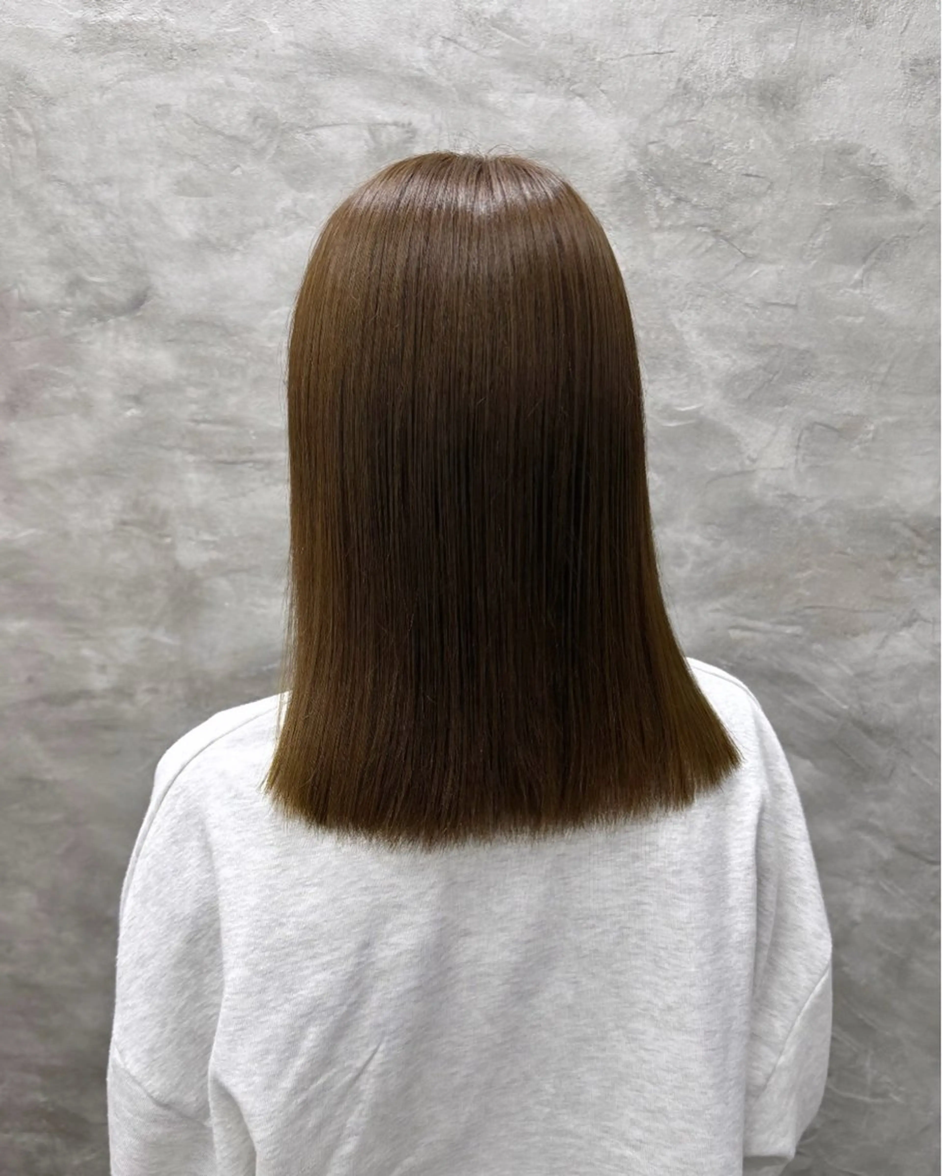 セミロング カラー ヘアカラー トリートメント 小島 咲音/艶カラー /酸性ストレートのヘアスタイル