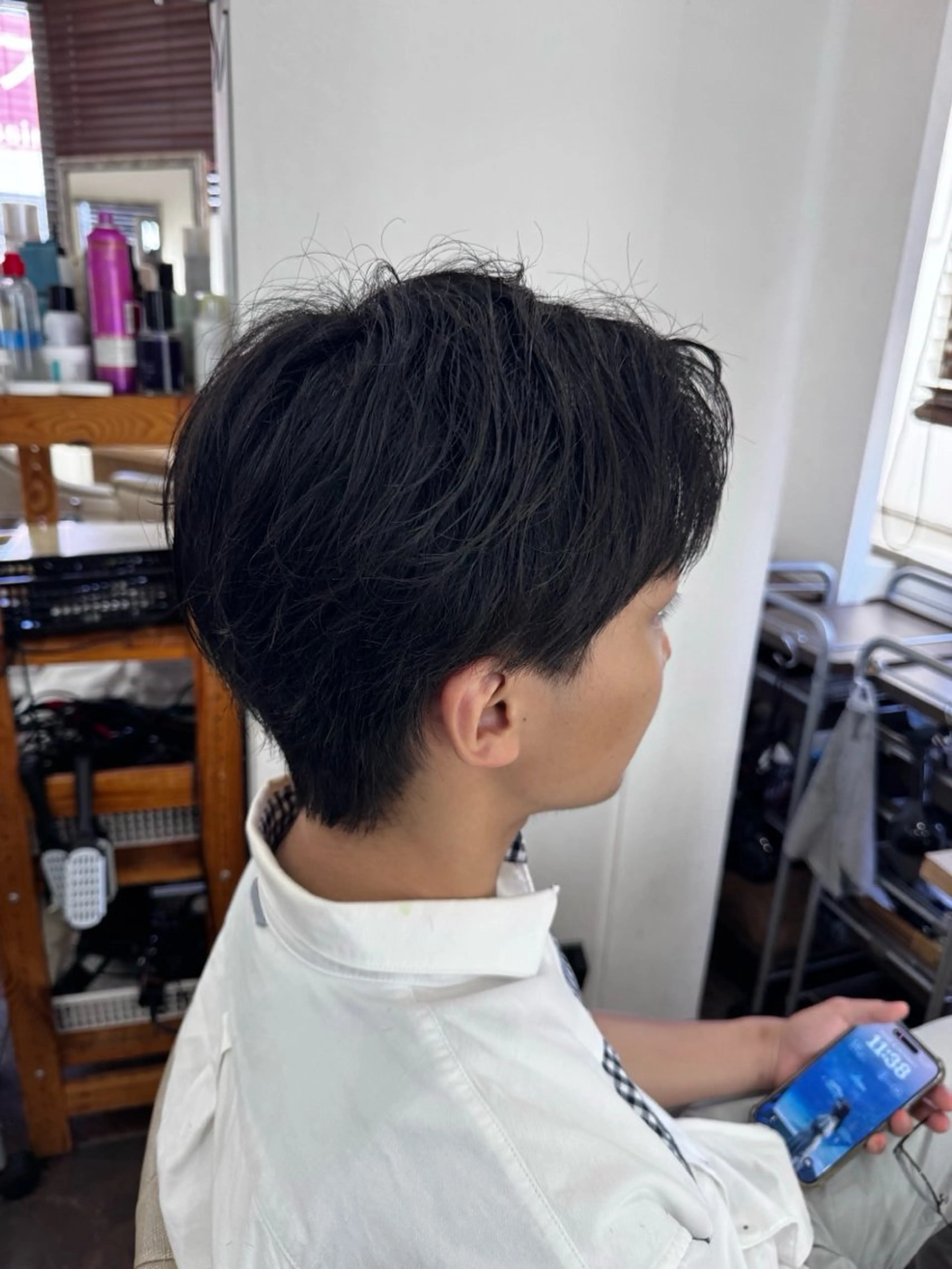 《メンズカット》刈り上げなしスタイルの写真