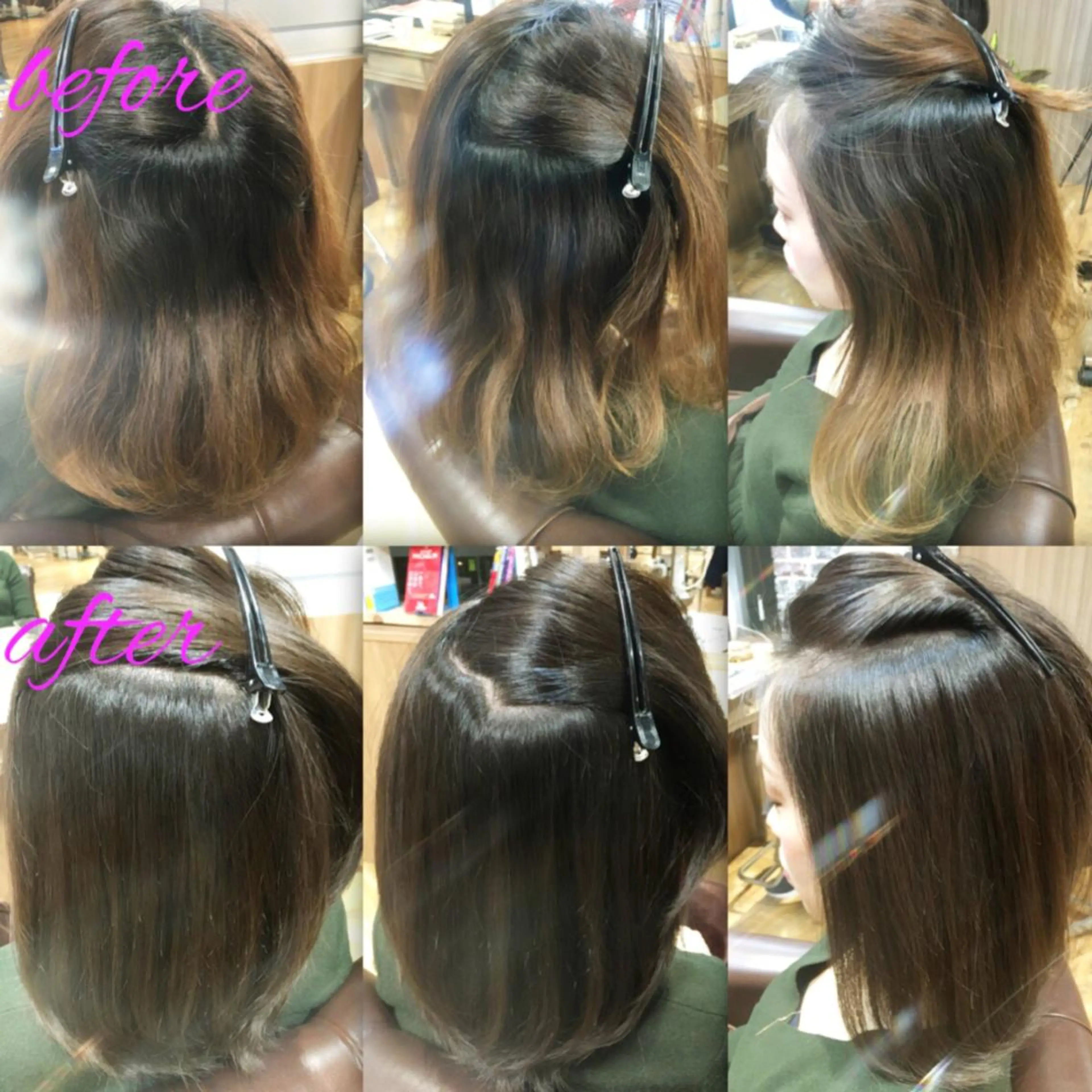 セミロング カラー パーマ イルミナカラー ストレートパーマ カット ヘアカラー 縮毛矯正 縮毛矯正とパーマは お任せ/デサキ🍥のヘアスタイル