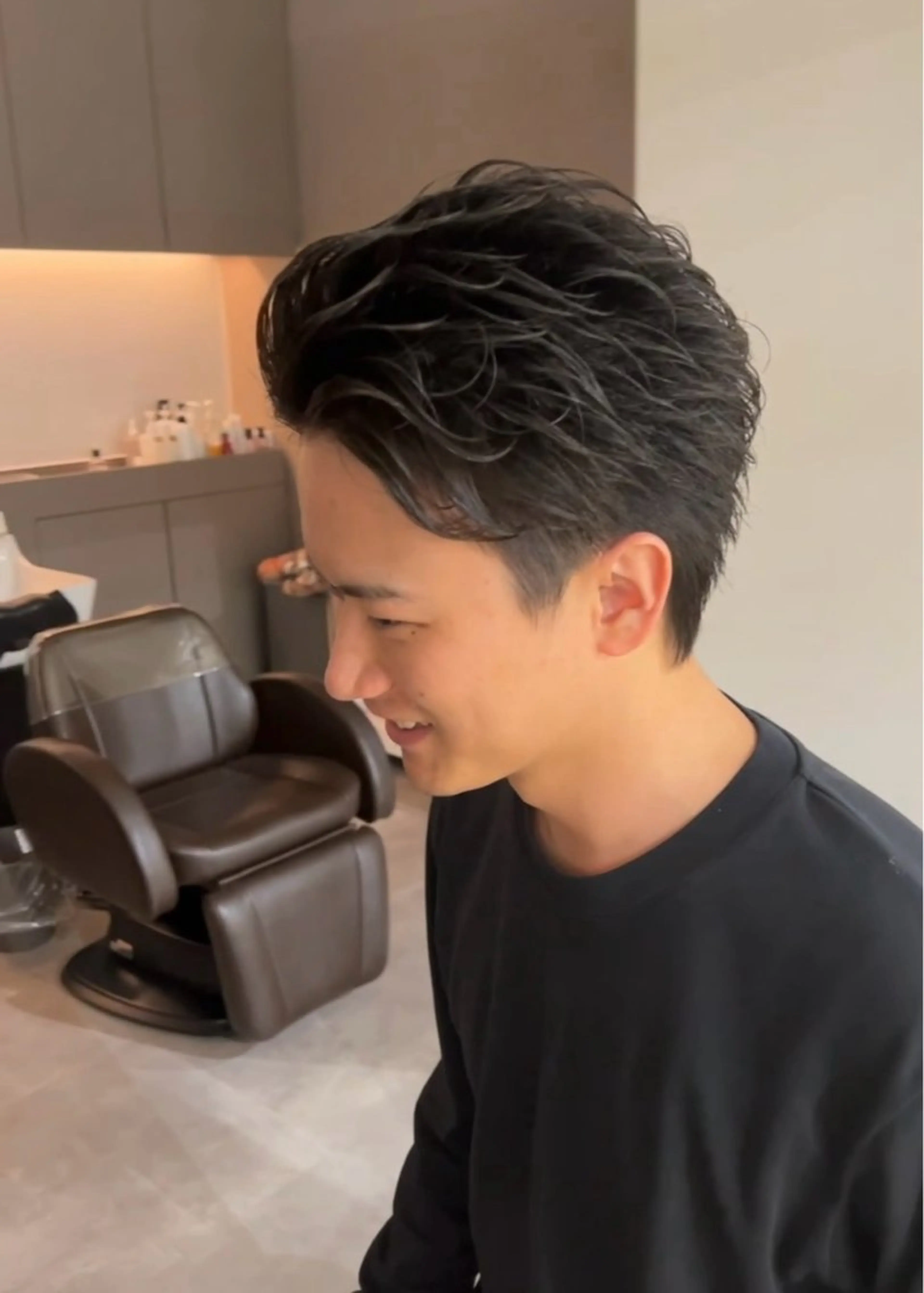 ショート パーマ メンズ パーマ OPS  hair 西新店所属・藤本 航大のヘアスタイル