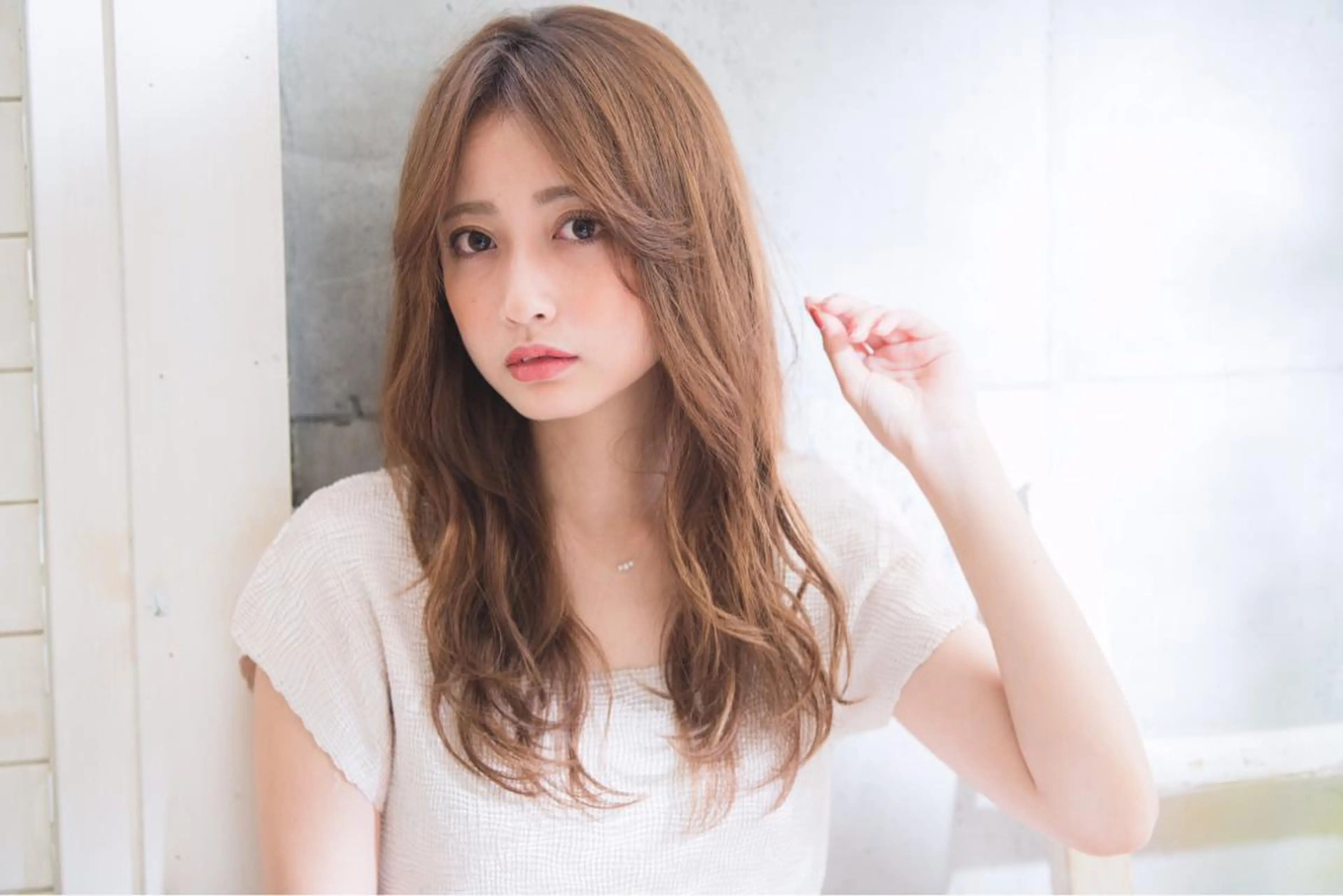 ロング カラー パーマ カット トリートメント ぱつっとボブ/ 小野あかねのヘアスタイル