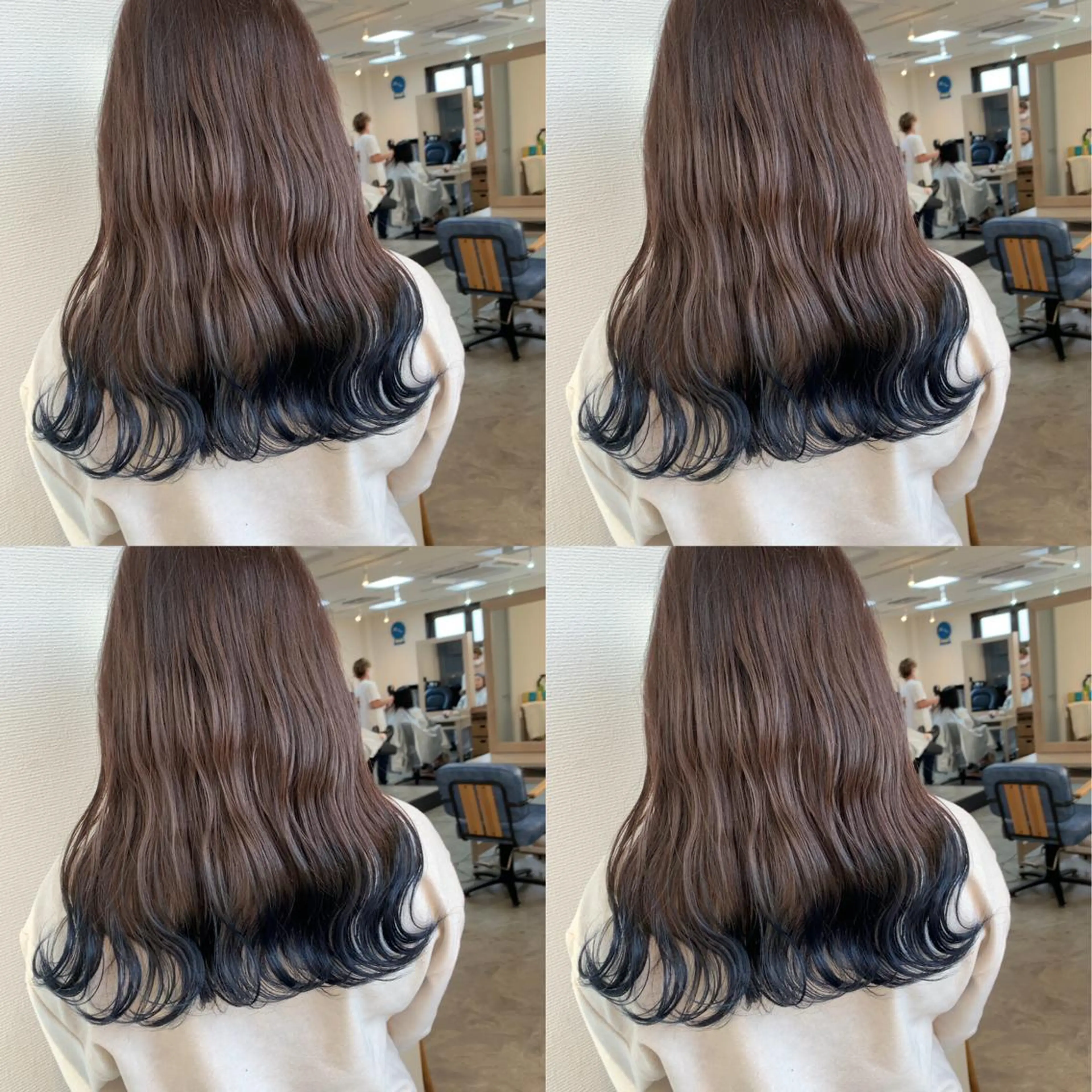 セミロング カラー ブルーカラー ネイビーカラー 透明感カラーが 得意です！NAOKIのヘアスタイル