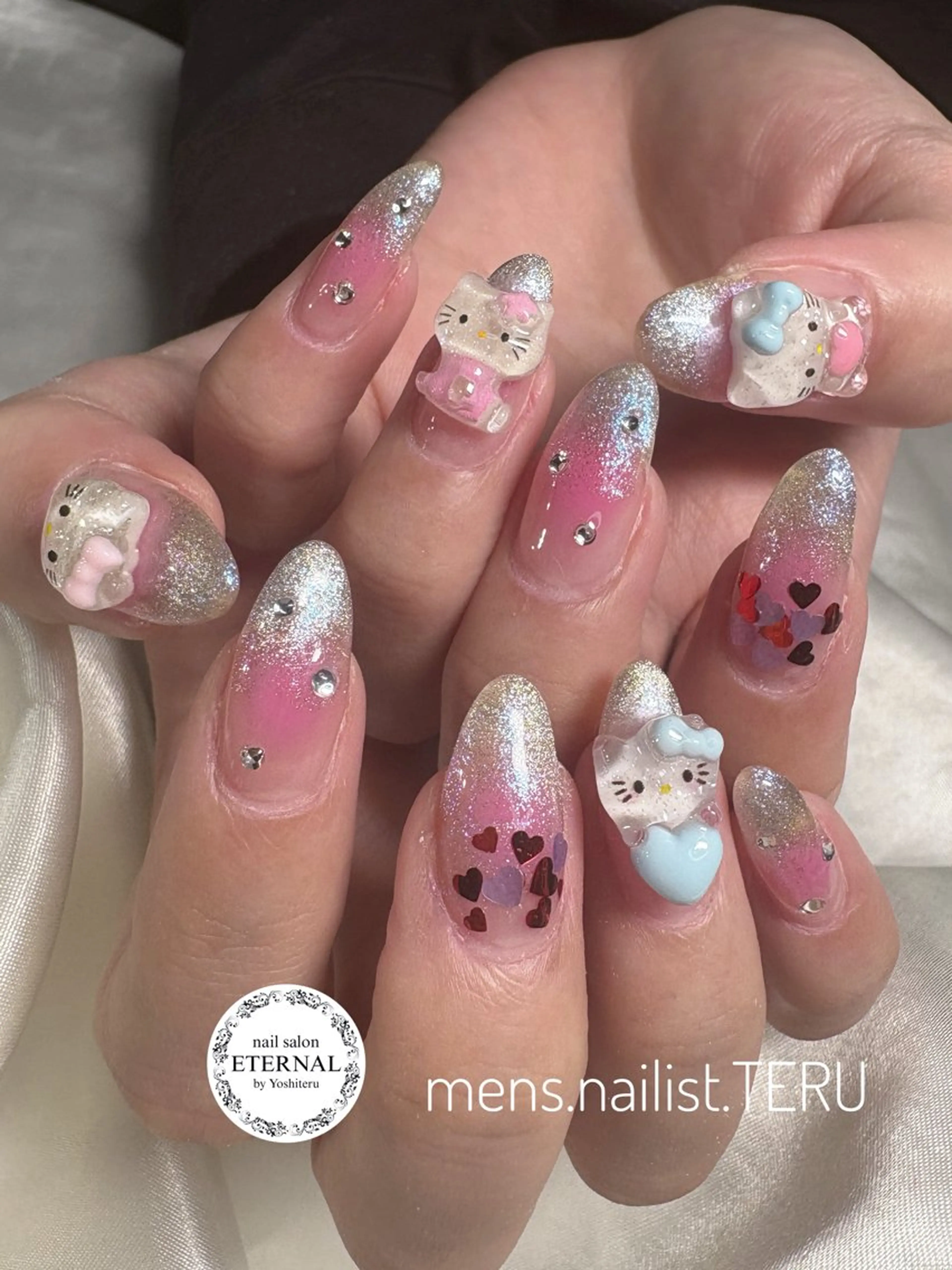 ネイル チークネイル マグネットネイル メンズネイル nail salon ETERNAL所属・nailsalon ETERNALのネイルデザイン