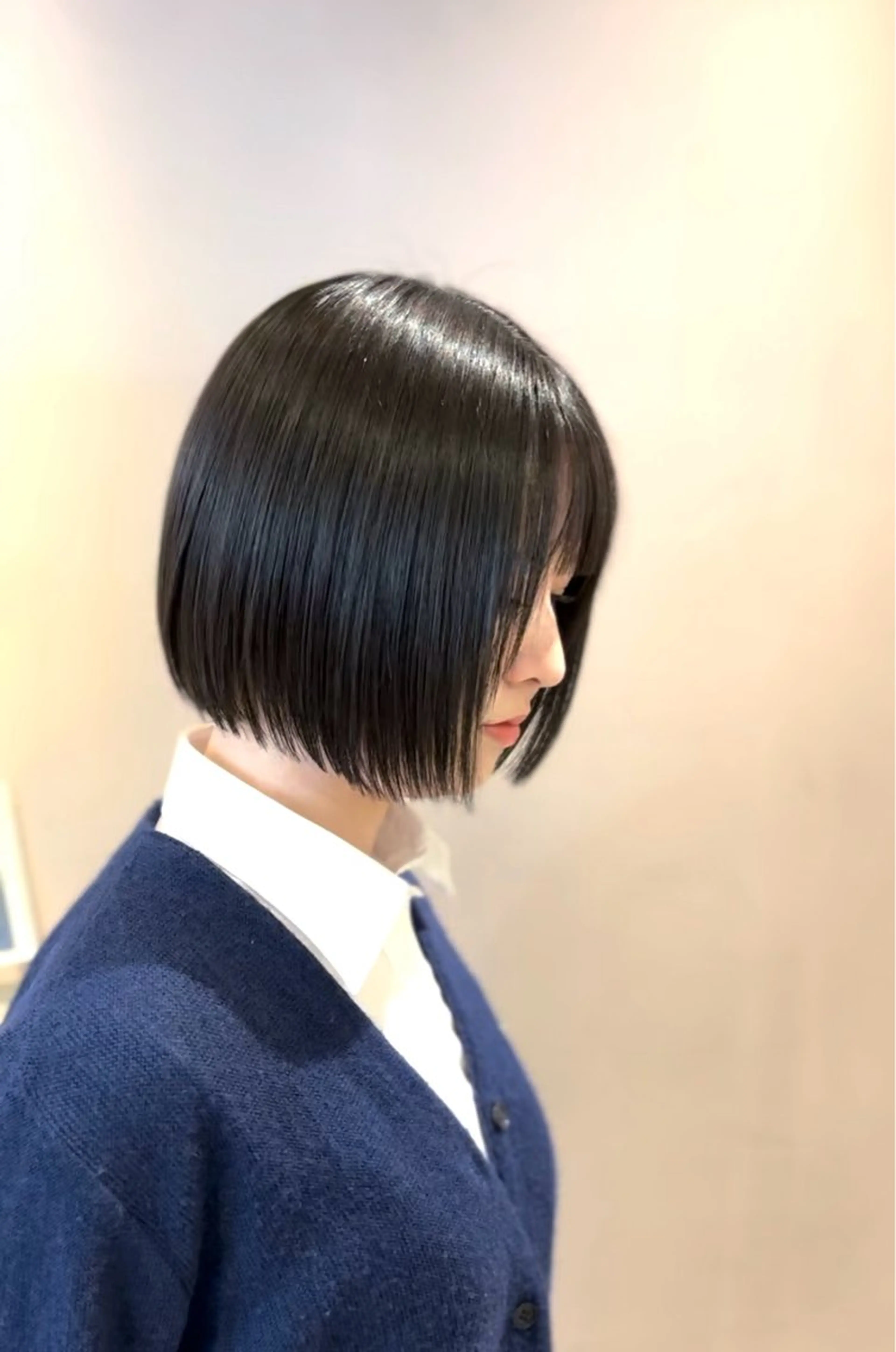 ショート 切りっぱなしボブ ボブ ショートヘア 小顔カット HARUKI  MINATO Japan広島紙屋町店所属・hmj紙屋町店 脊戸智志のヘアスタイル