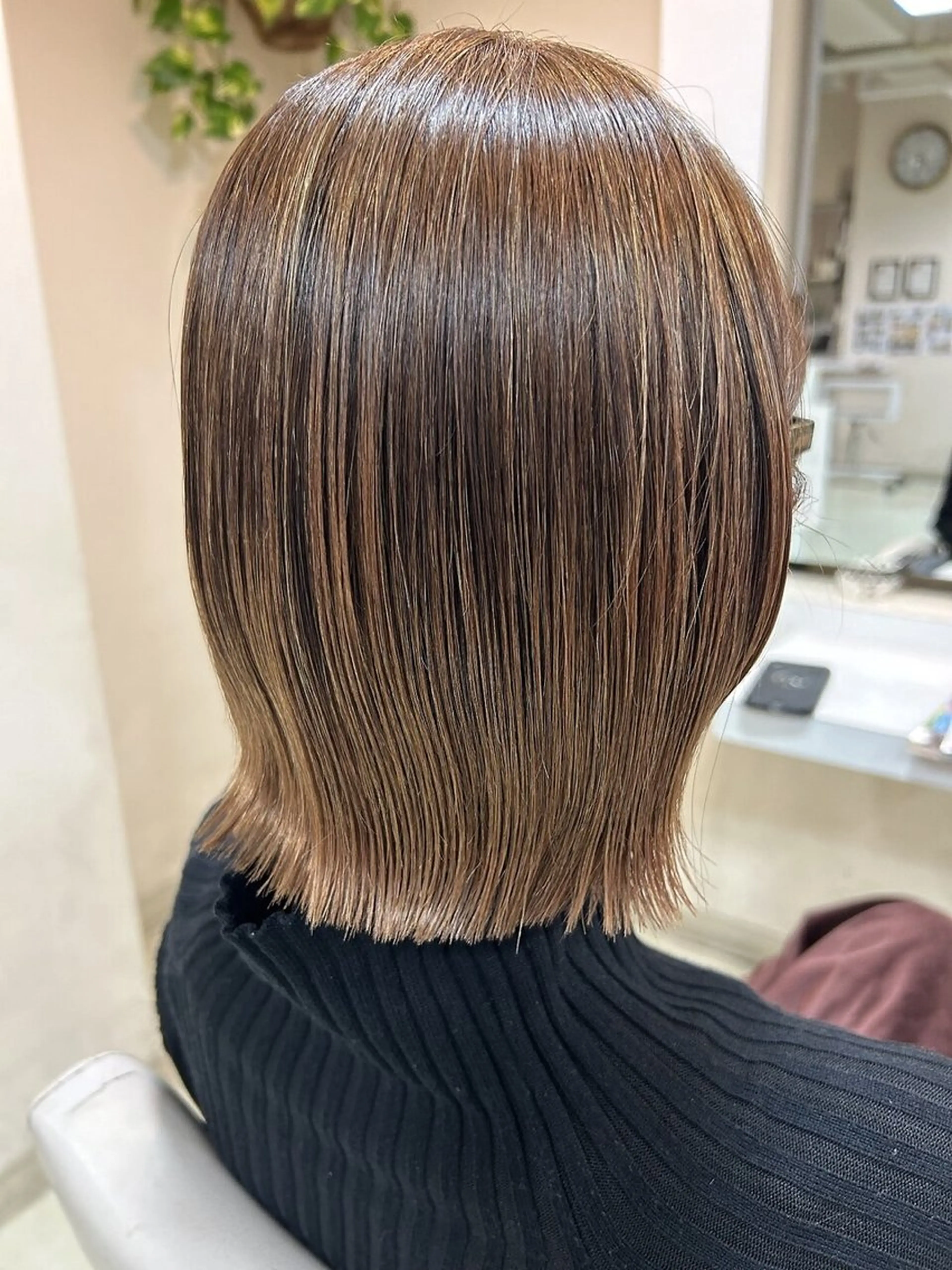 ミディアム ヘアカラー yuna /give 玉造のヘアスタイル