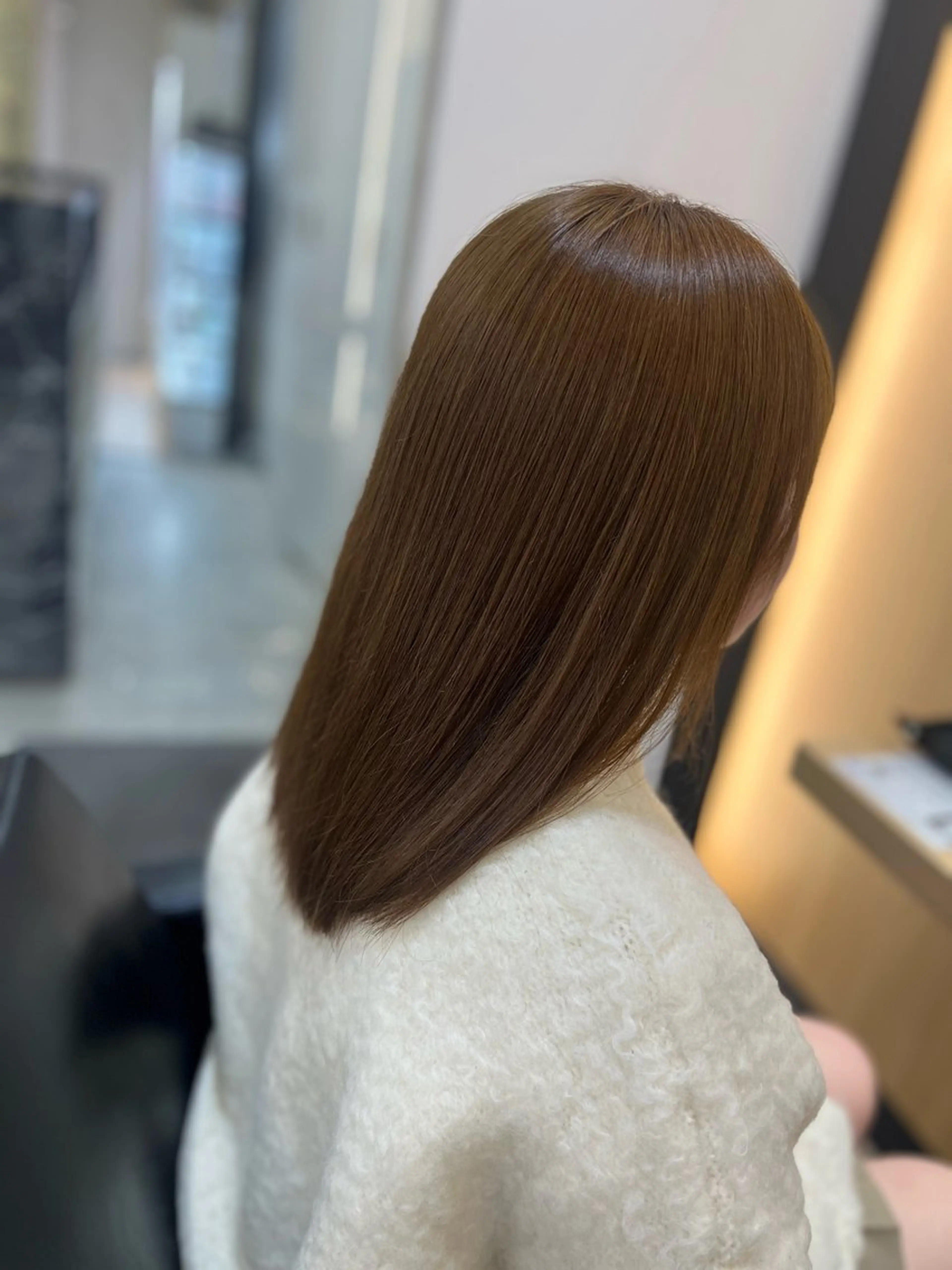 カラー ベージュカラー 小原 里都のヘアスタイル