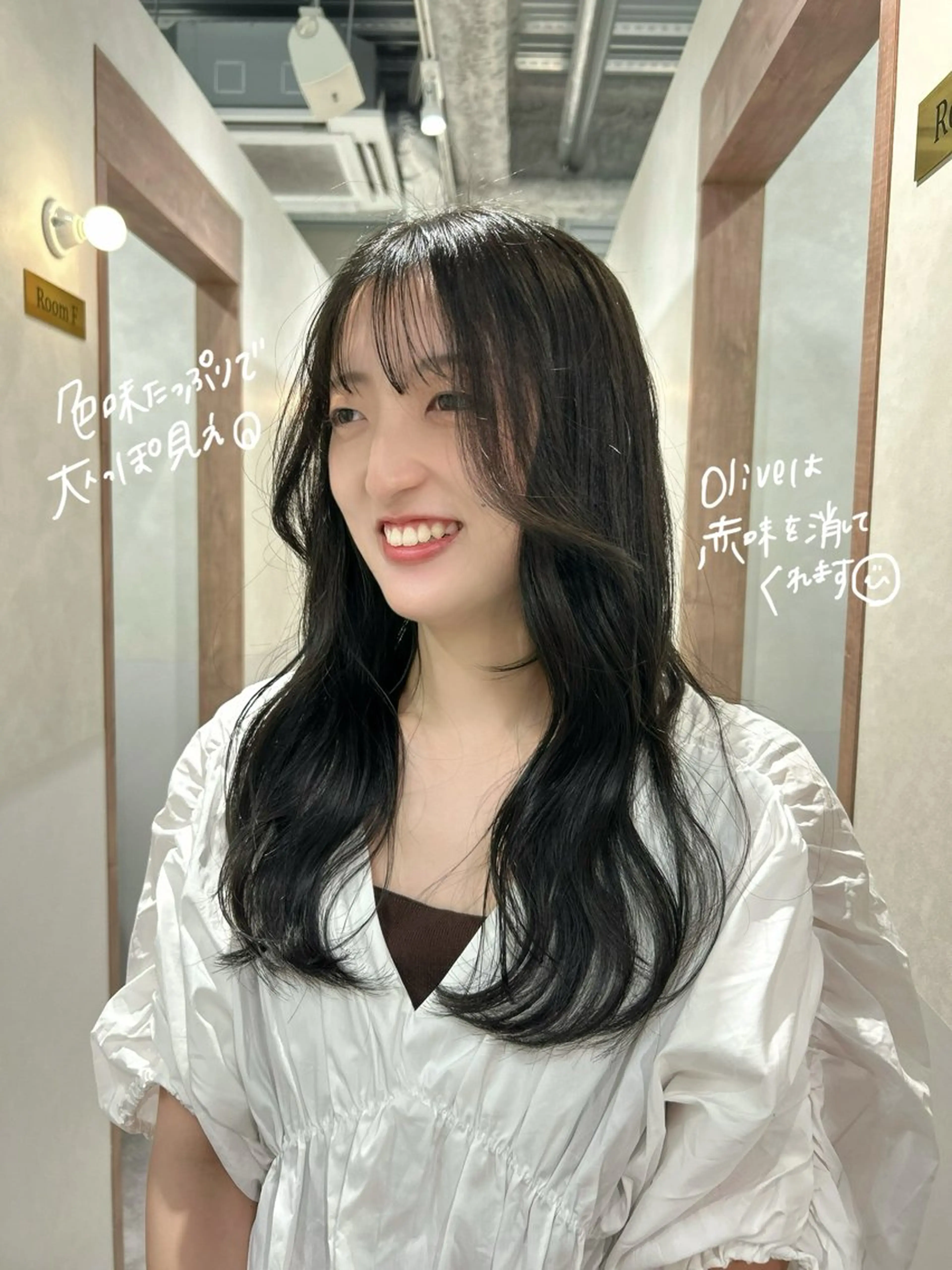 ロング カラー ブラウンカラー グレージュ カット ヘアカラー トリートメント SALOWIN栄 三丁目 木戸里実のヘアスタイル