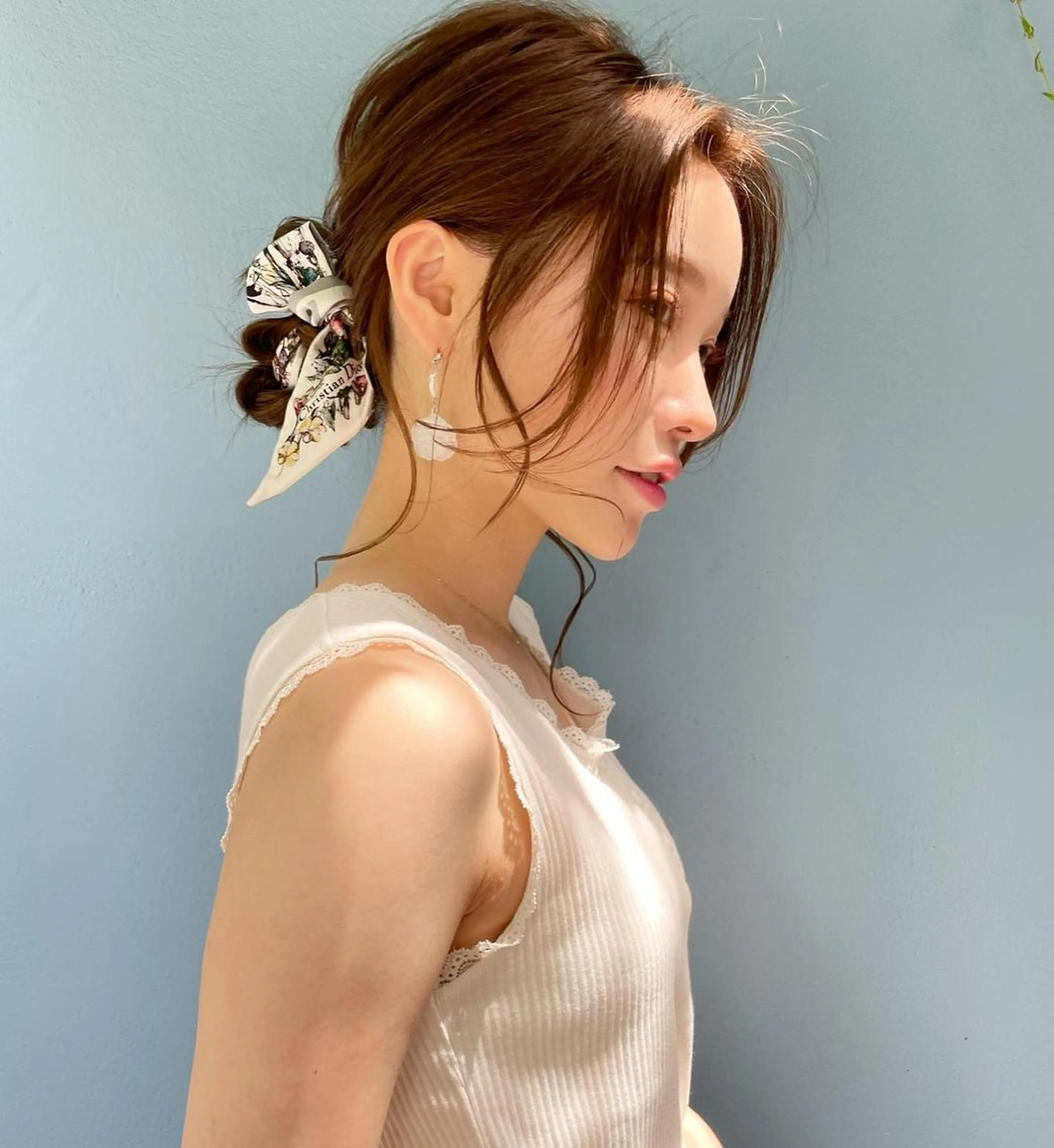 ミディアム カラー ヘアアレンジ ベージュカラー グラデーションカラー グレージュ ハイライトカラー ミルクティーベージュ 韓国/髪質改善💘 櫻井かれんのヘアスタイル
