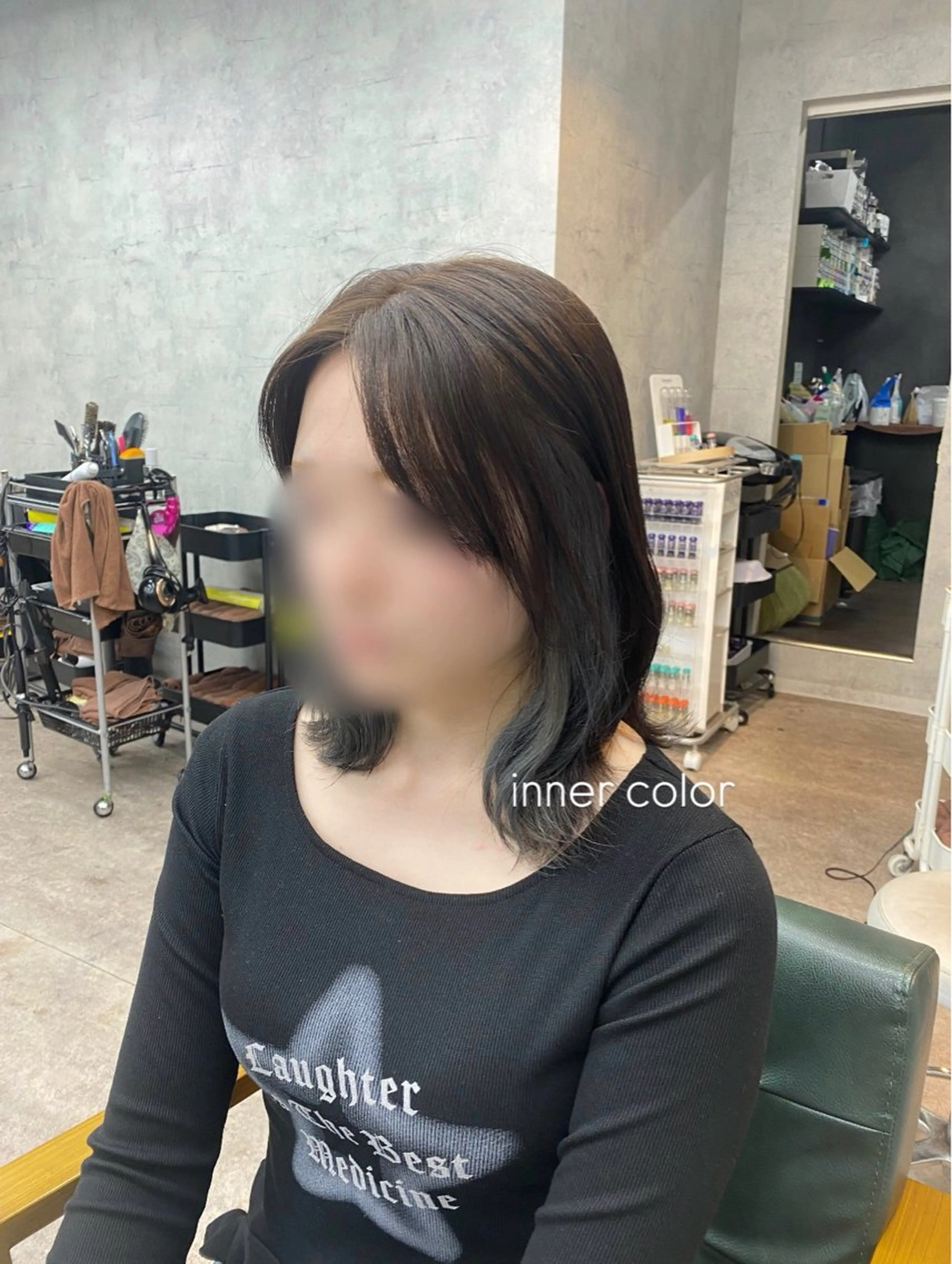 ミディアム カラー ヘアカラー limitみづき🌙 ブリーチカラーのヘアスタイル