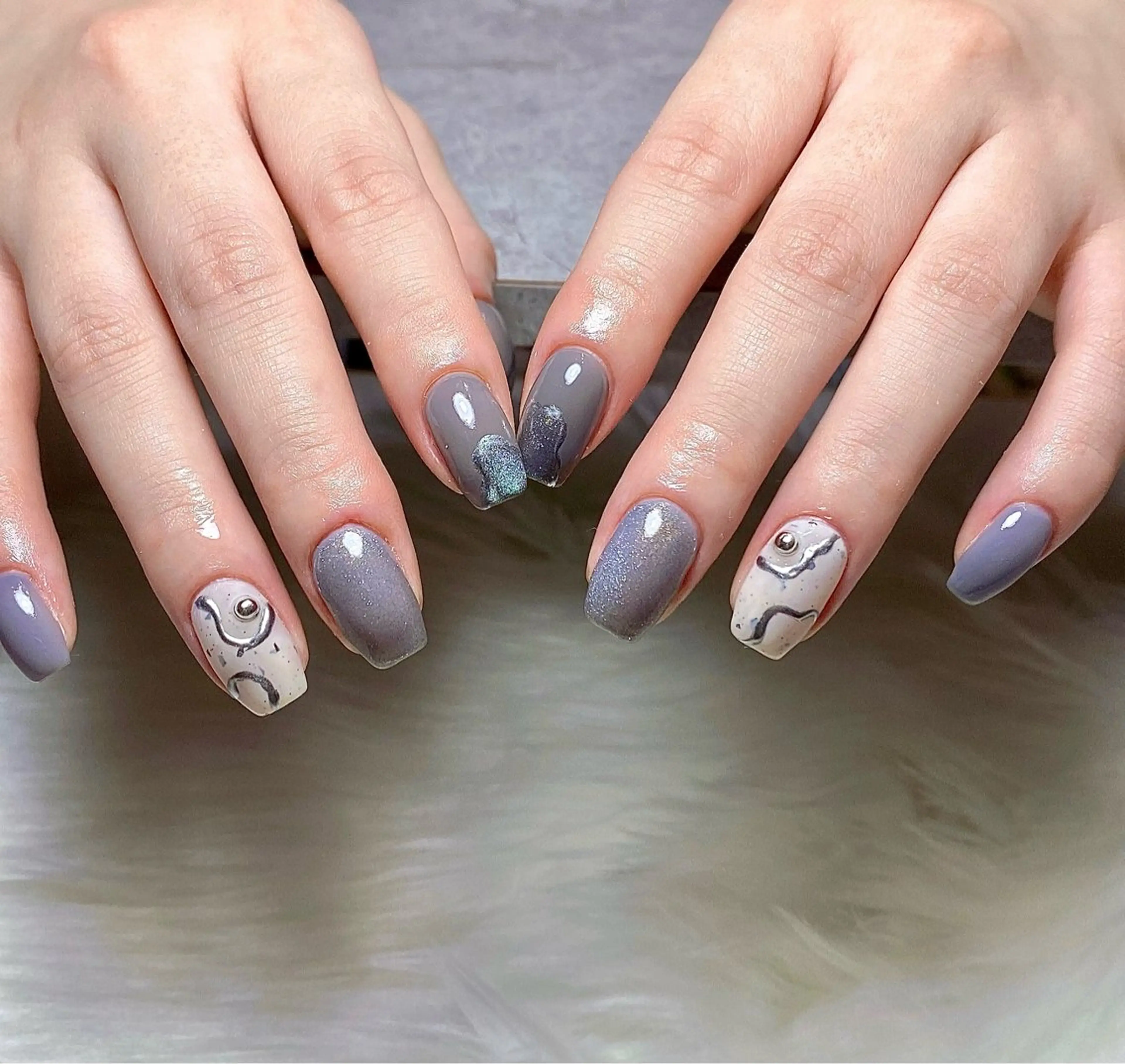 ミディアム ハンドネイル cattleya nailのネイルデザイン