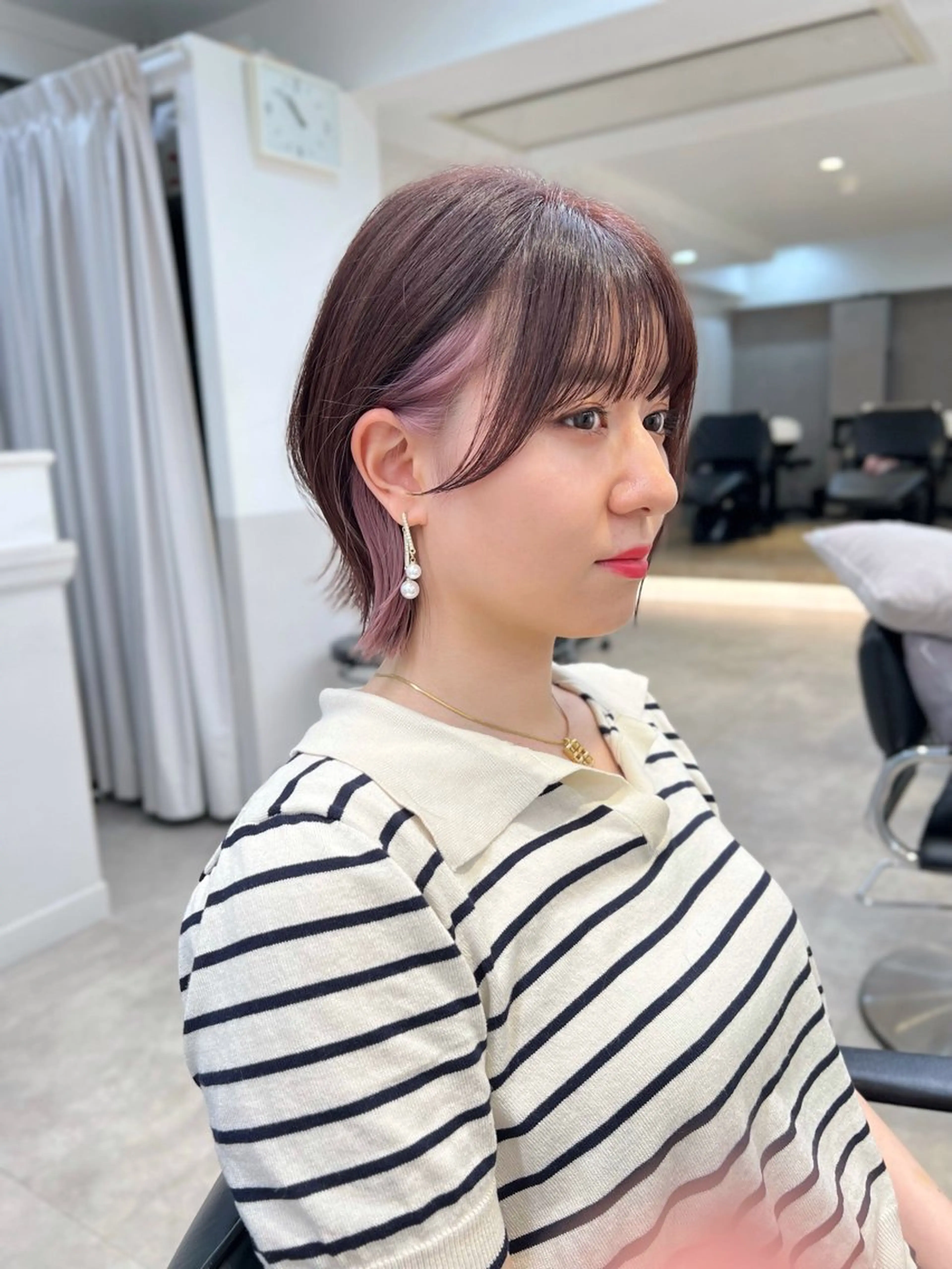 ショート カラー イヤリングカラー カット ヘアカラー 夏山 秀憲のヘアスタイル