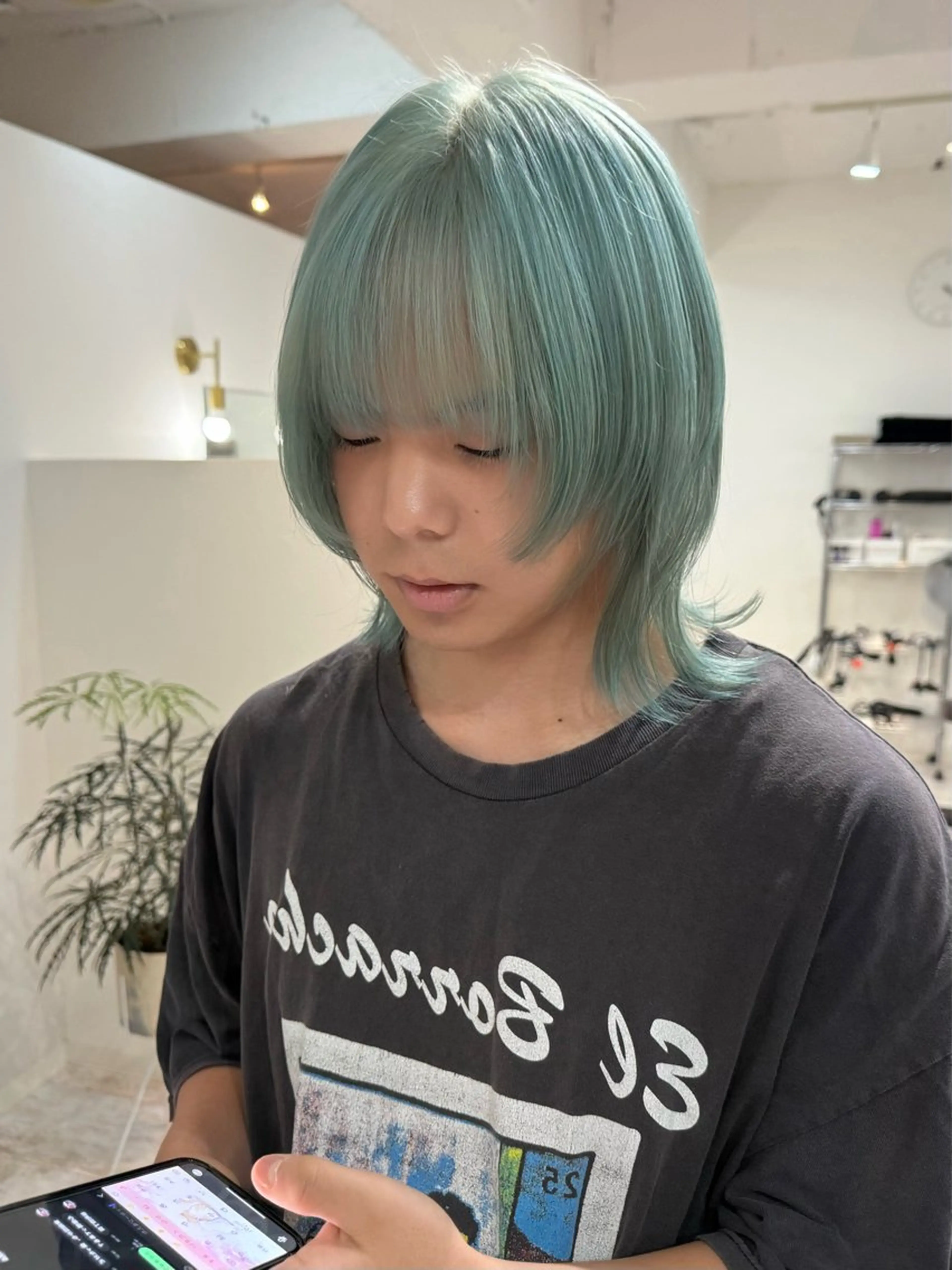 ミディアム カラー メンズ ヘアカラー ate.心斎橋 RYUKAのヘアスタイル