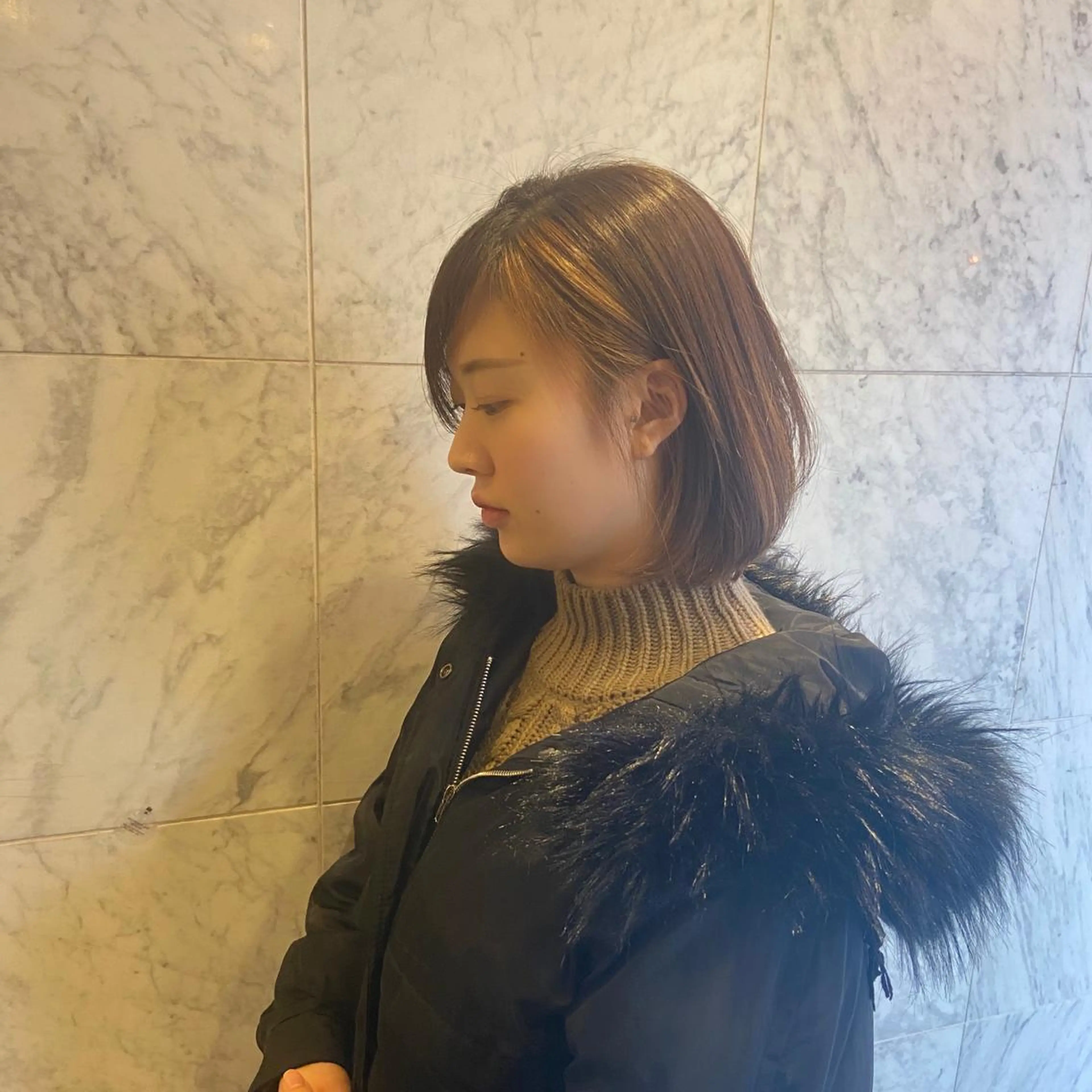 ミディアム ボブ 長めボブ 髪質改善/縮毛矯正/ 似合わせ/山口大輝のヘアスタイル