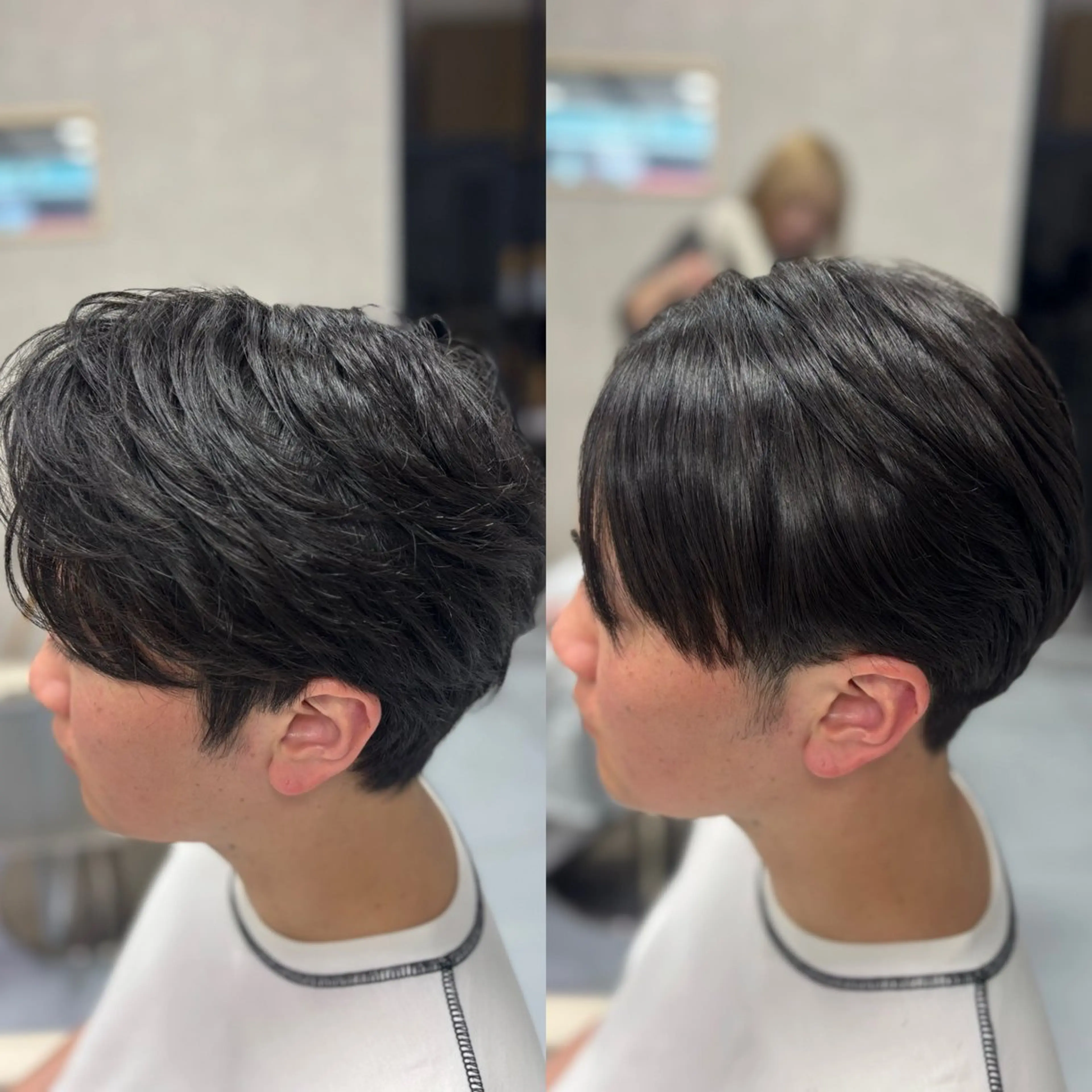 ショート メンズ 縮毛矯正 メンズ特化韓国風 パーマスタイル/りんのヘアスタイル